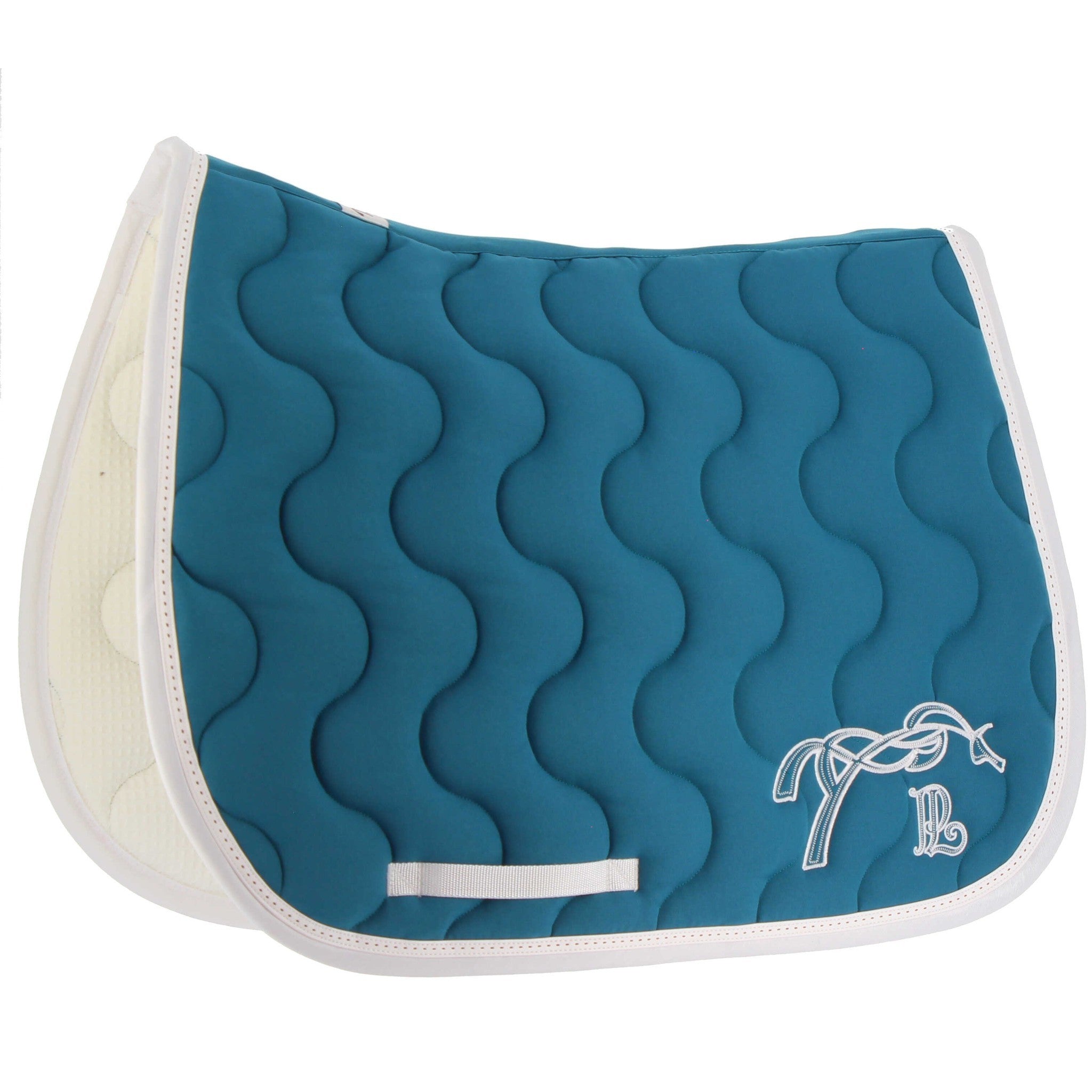 Pénélope Team Saddle Pad - All purpose Peacock blue /white 204801191