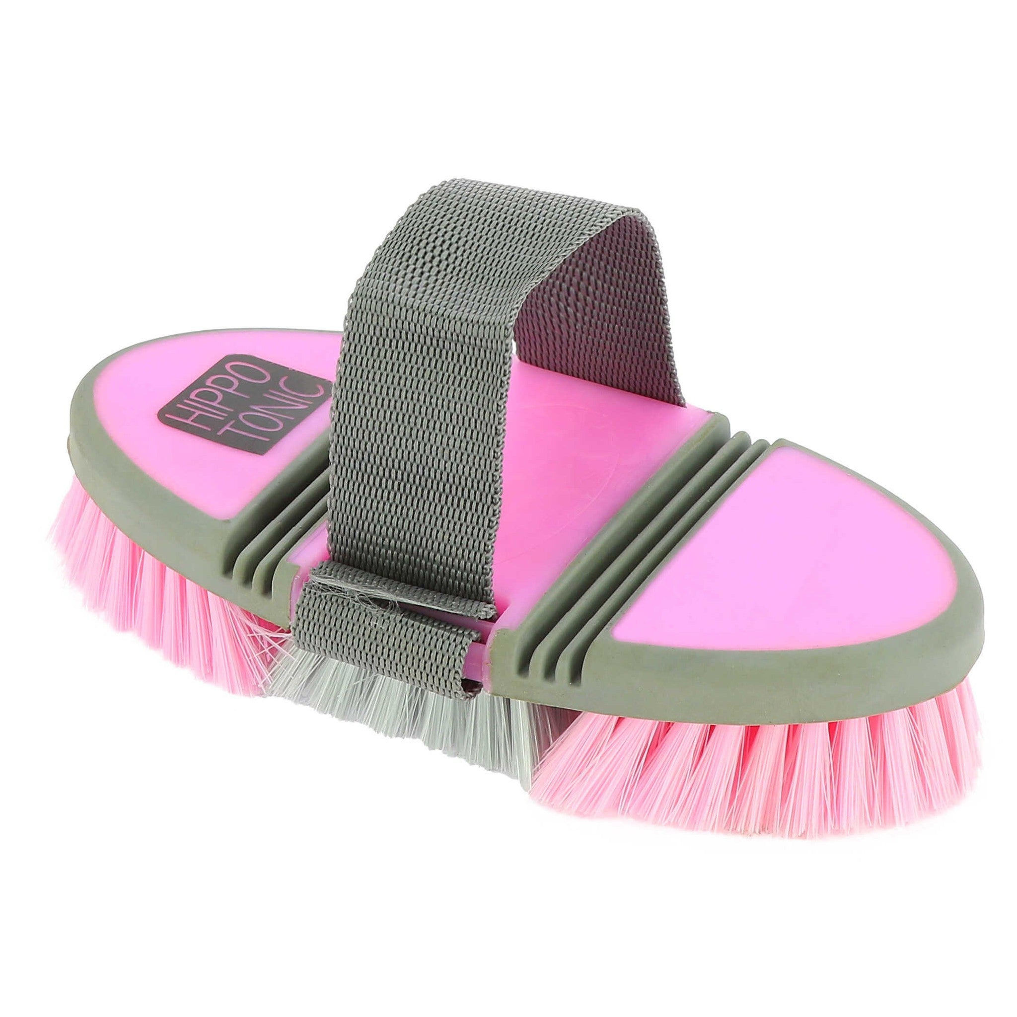 "Softgrip" flexible nylon dandy brush HIPPO-TONIC Pink/grey 700550131