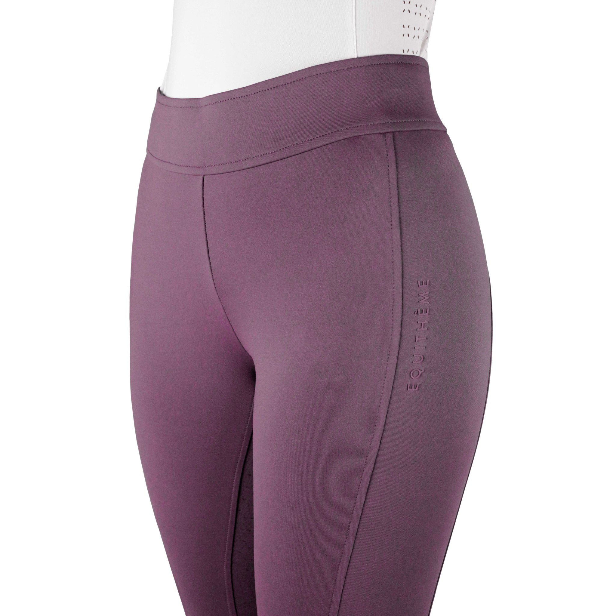 EQUITHÈME Birdy Full Seat Silicone Leggings - Ladies Lilac 979171336