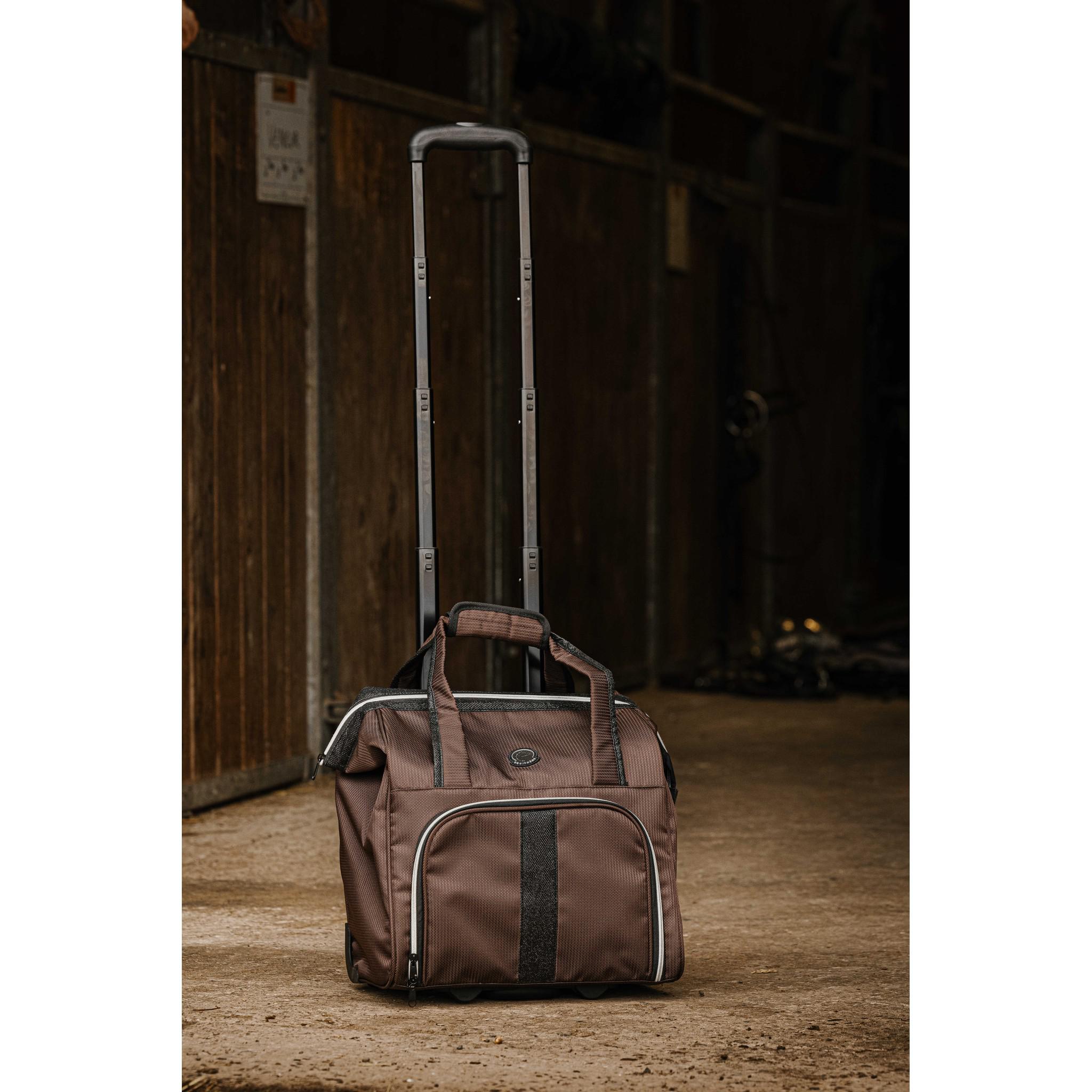 EQUITHÈME Grooming Bag with Wheels Brown 700018004