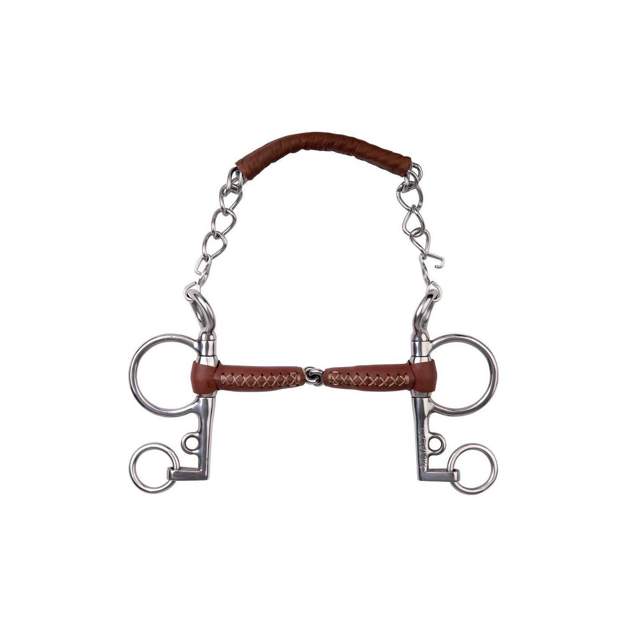 Metalab Pinchless Leather Long Shank Pelham Bit 590069125