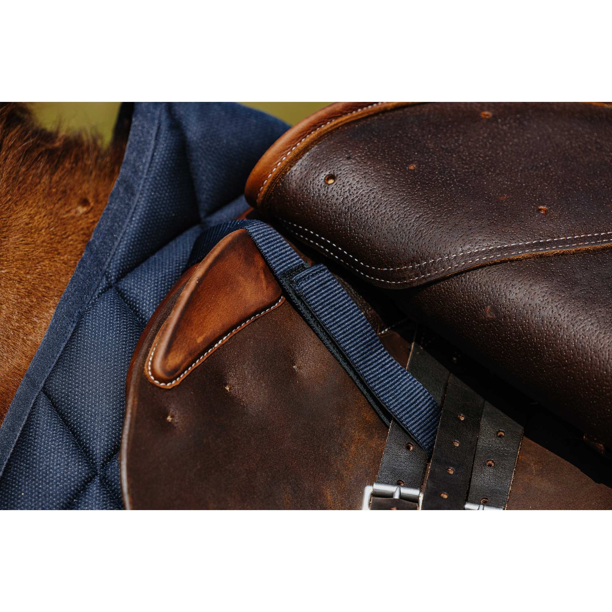 Riding World School Saddle Pad - All purpose Navy blue 204057007