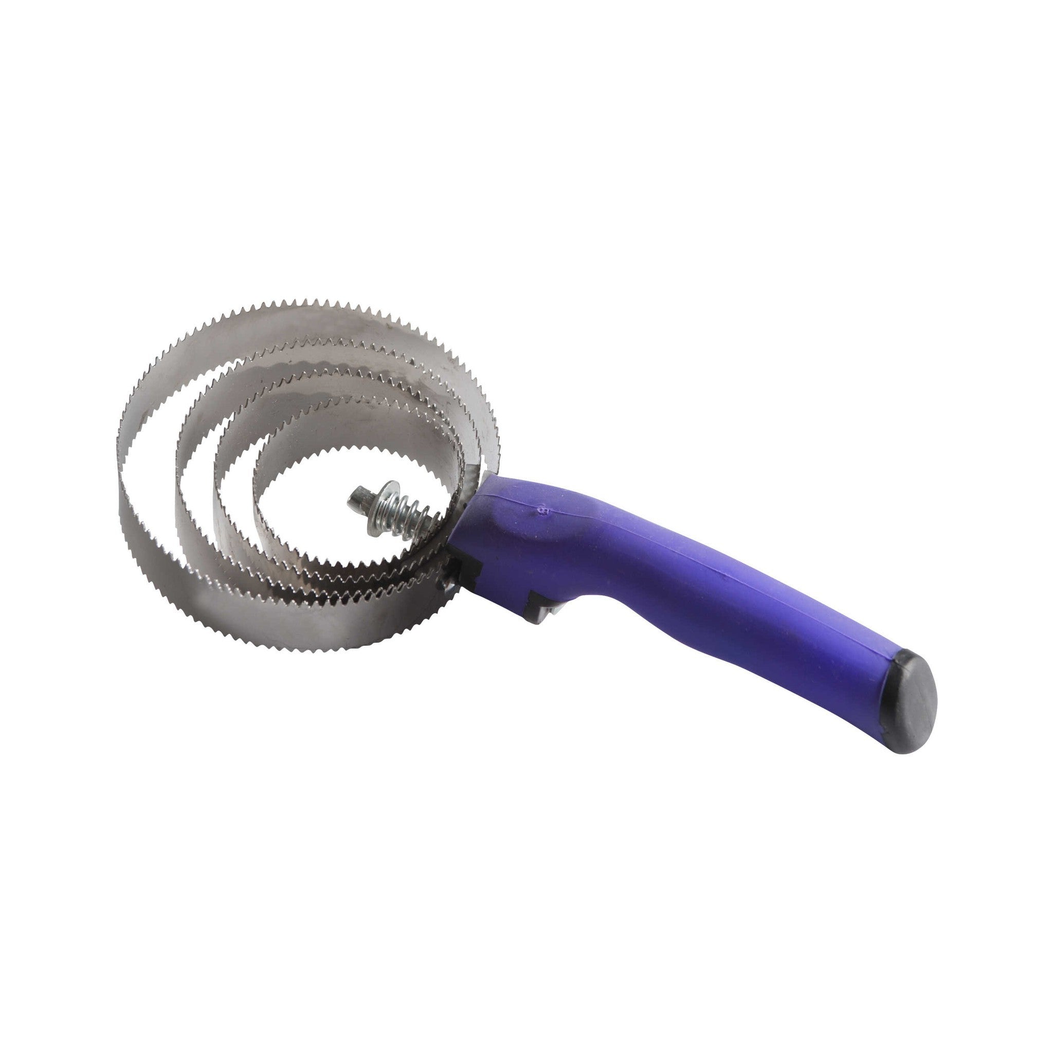 Hippo-Tonic Round metallic currycomb with soft handle Purple 700034015