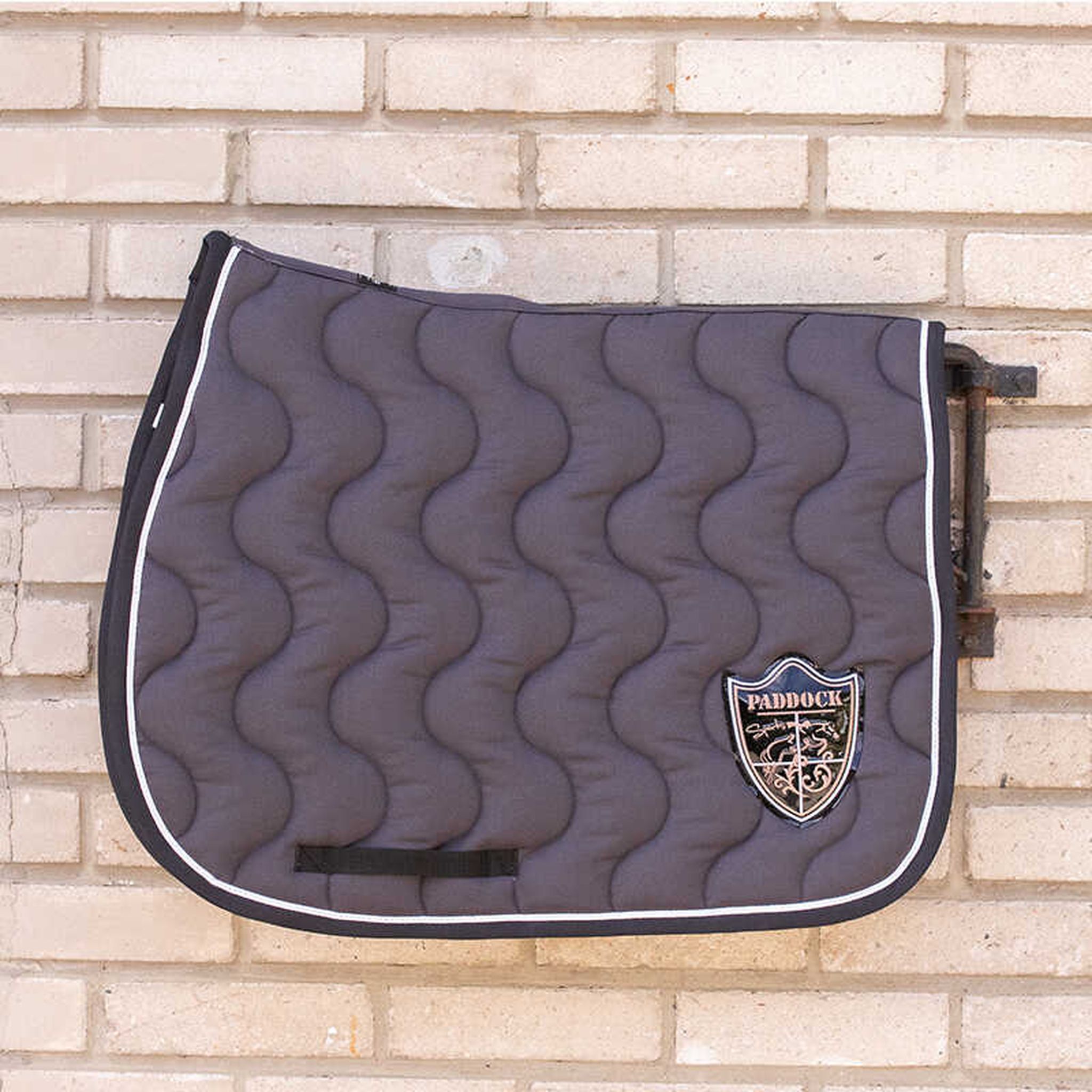 Paddock Sports Origin Saddle Pad with Crest - All-Purpose Dark grey - 204742031_ambi_6