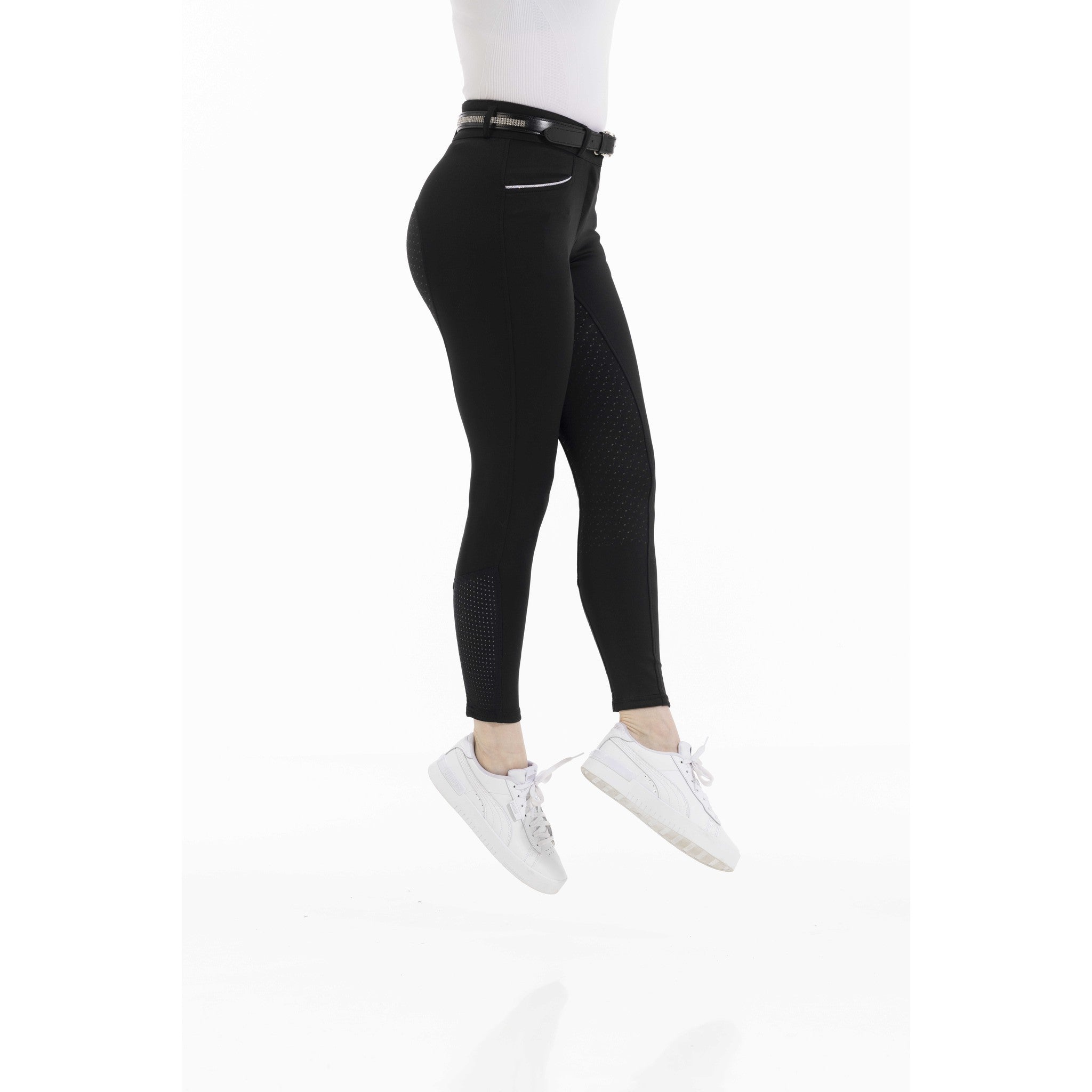 EQUITHÈME Claudine Breeches with silicone full seat - Ladies Black 979788236