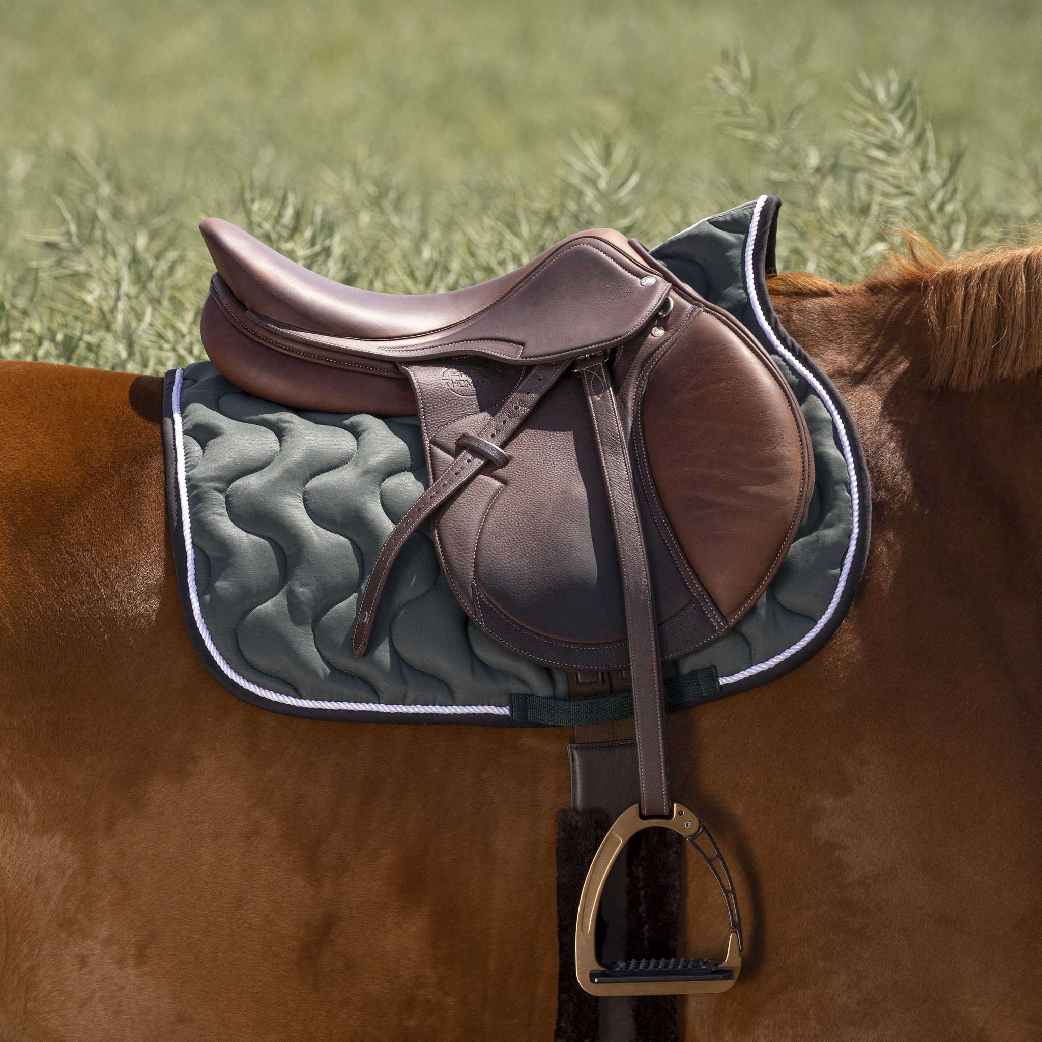 EQUITHÈME Polyfun Saddle pad - All purpose Dark green 204450009