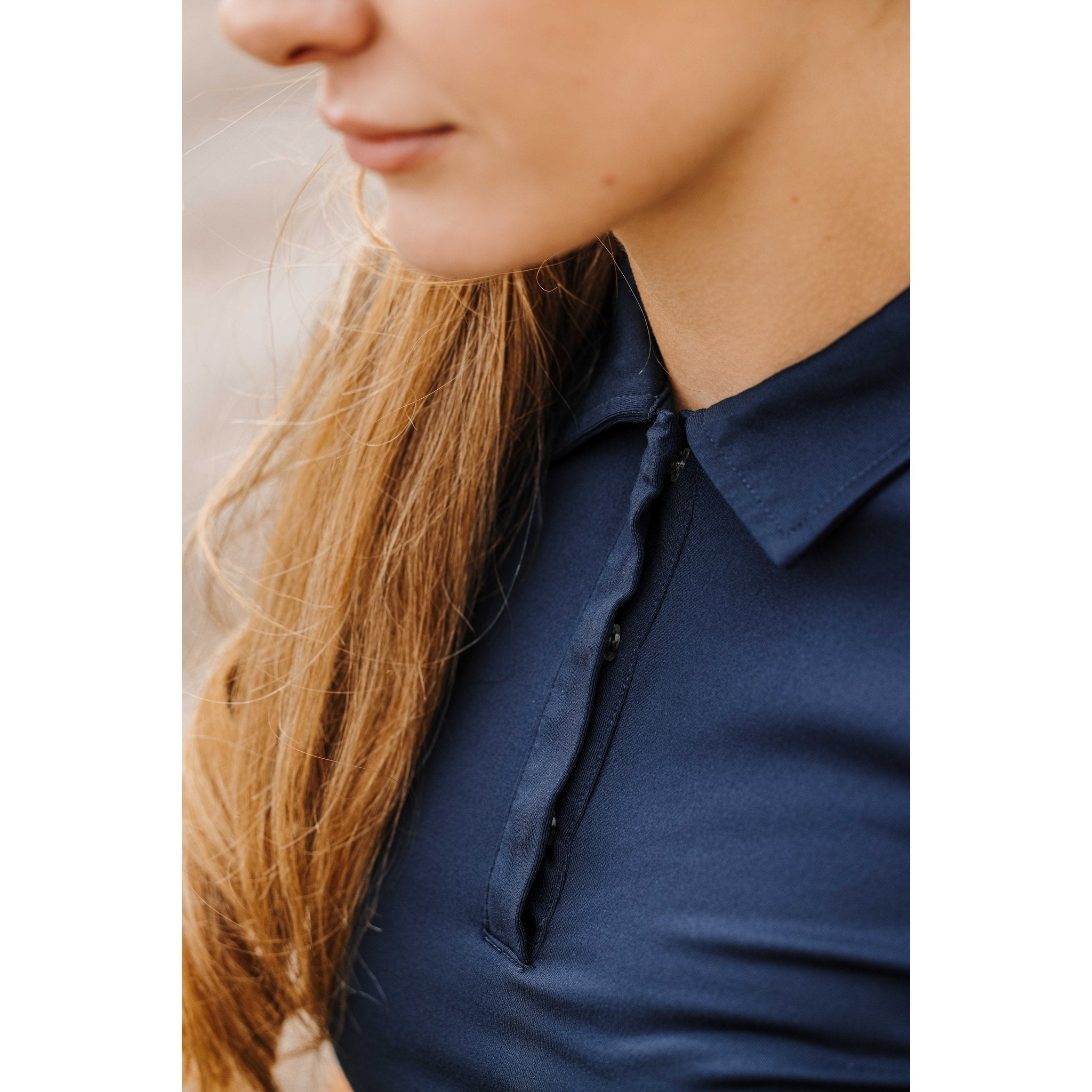 EQUITHÈME Originals Agathe Polo Shirt - Women - Navy blue - 963077071_ambi_3