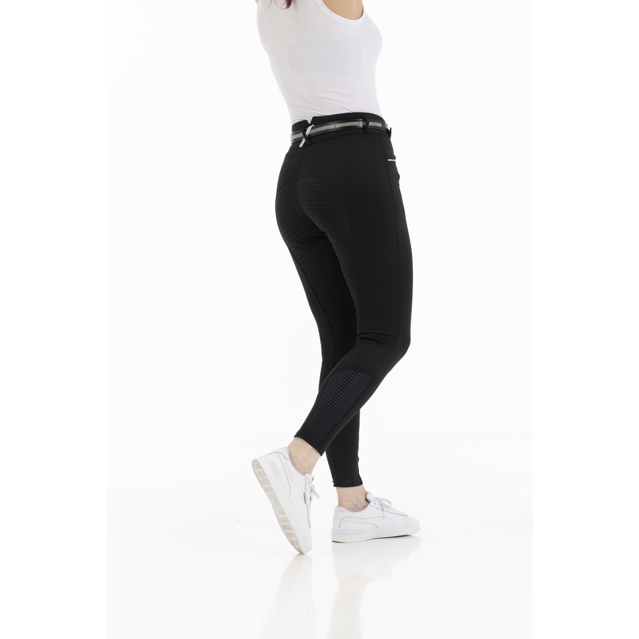 EQUITHÈME Claudine Breeches with silicone full seat - Ladies Black 979788236