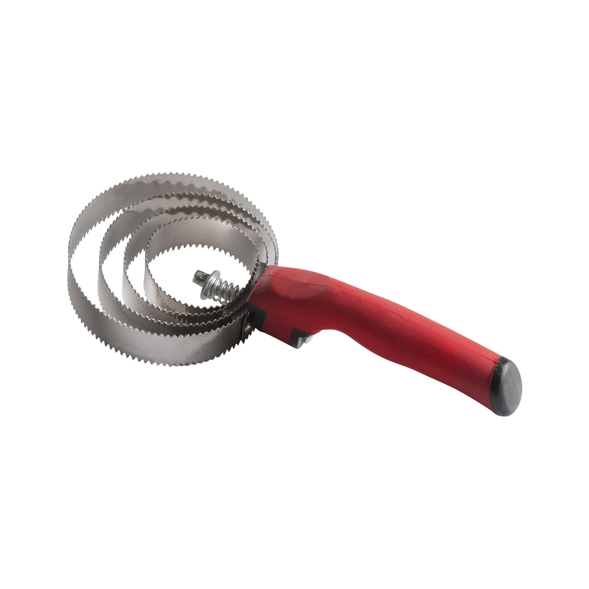 Hippo-Tonic Round metallic currycomb with soft handle Red 700034003