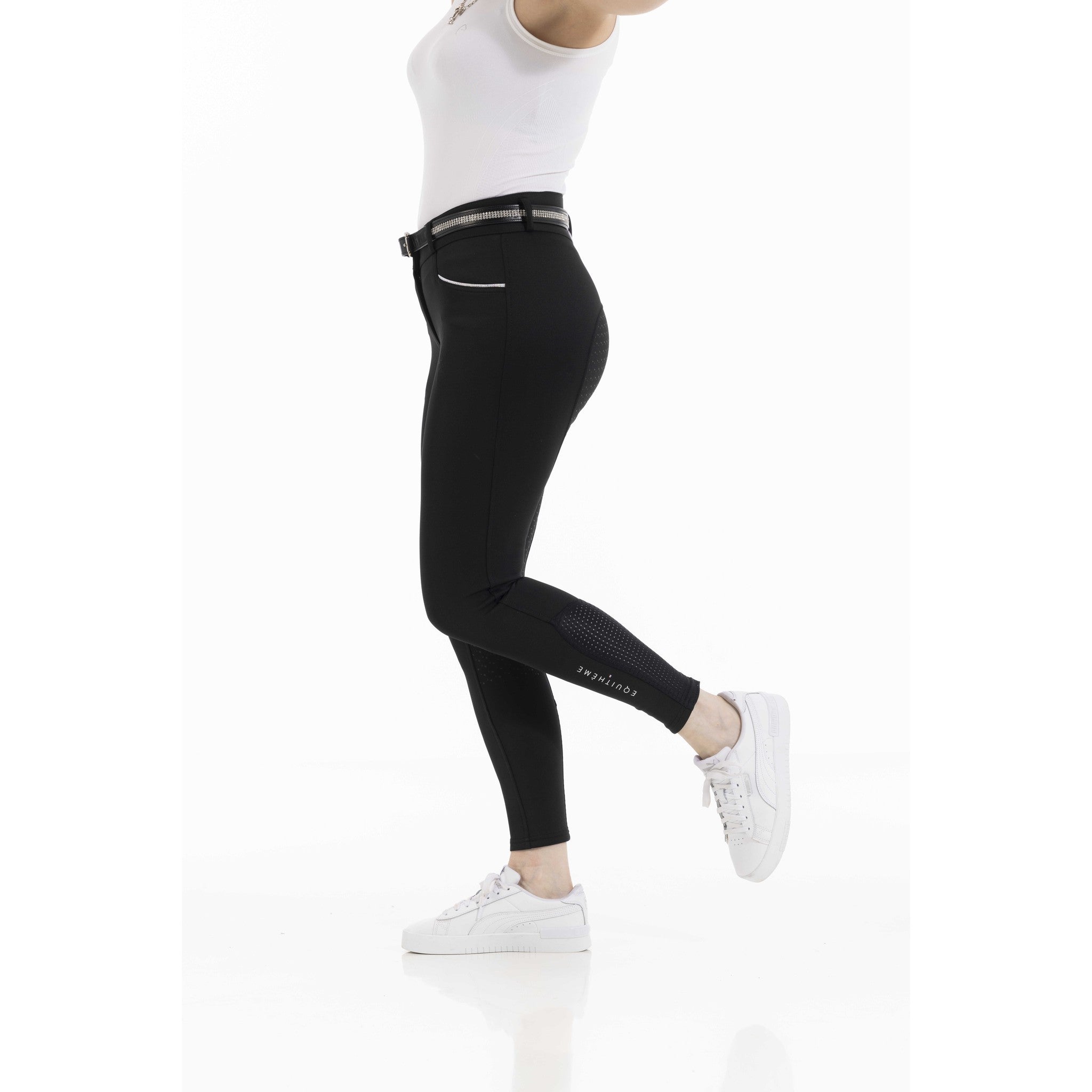 EQUITHÈME Claudine Breeches with silicone full seat - Ladies Black 979788236