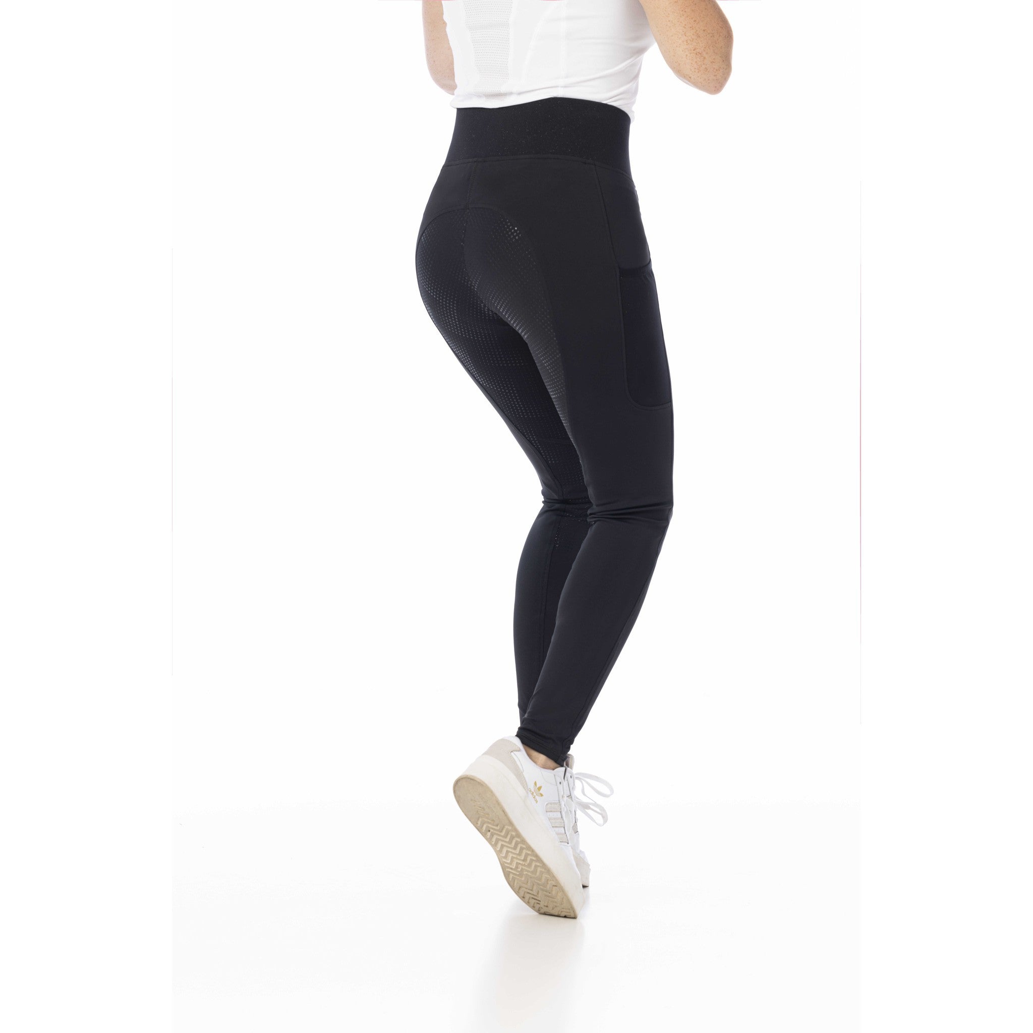 Je t'aime EQUITHÈME Flora seat grip Riding Leggings - Ladies Black 979163236