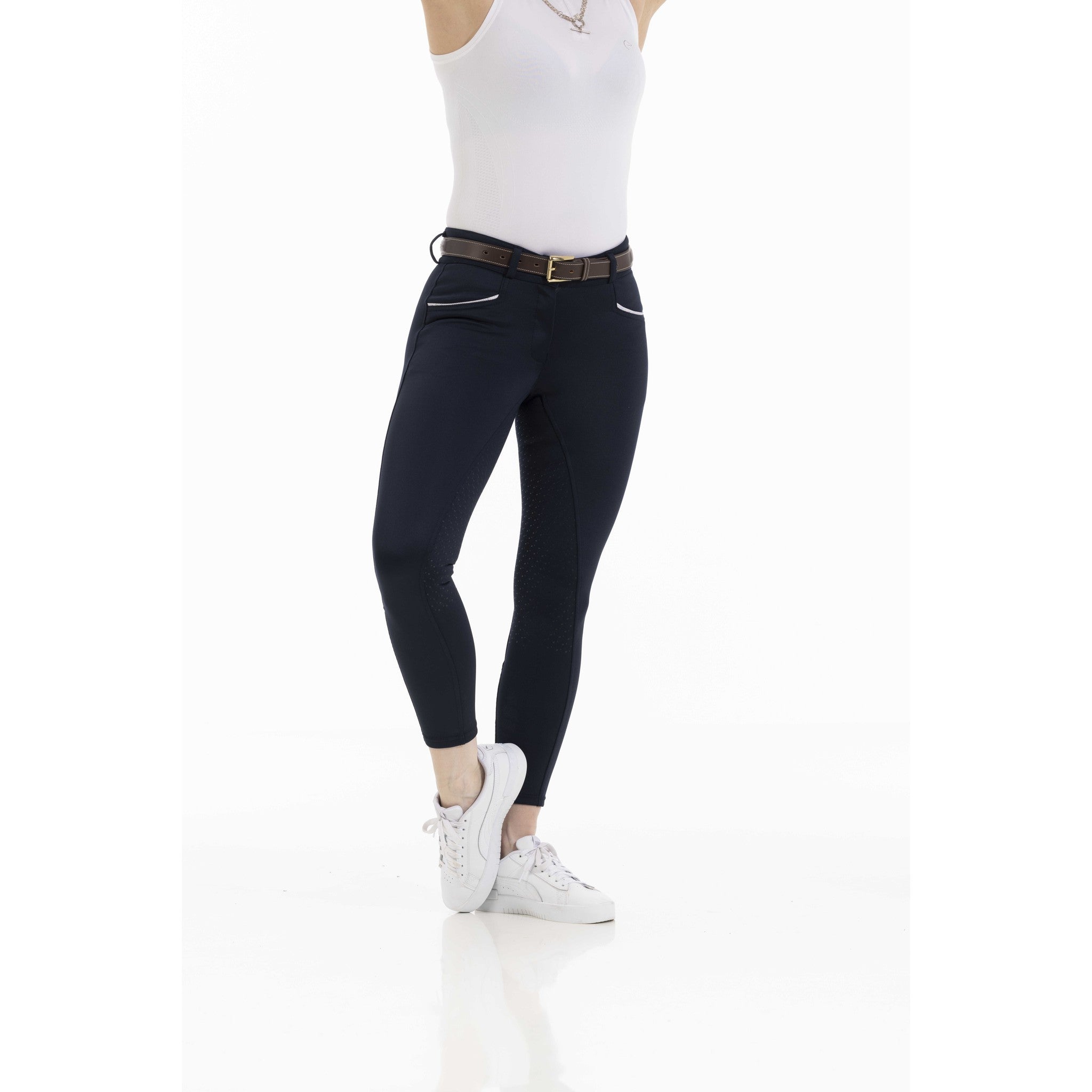 EQUITHÈME Claudine Breeches with silicone full seat - Ladies Navy blue 979788736
