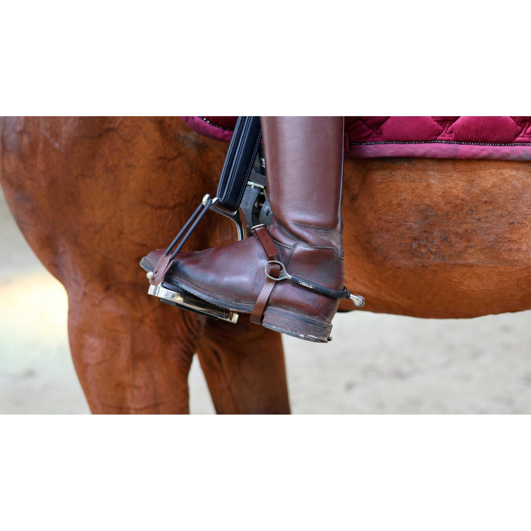 METALAB Flexicare Stirrup Leathers 45cm chestnut brown - 922079004_ambi_2