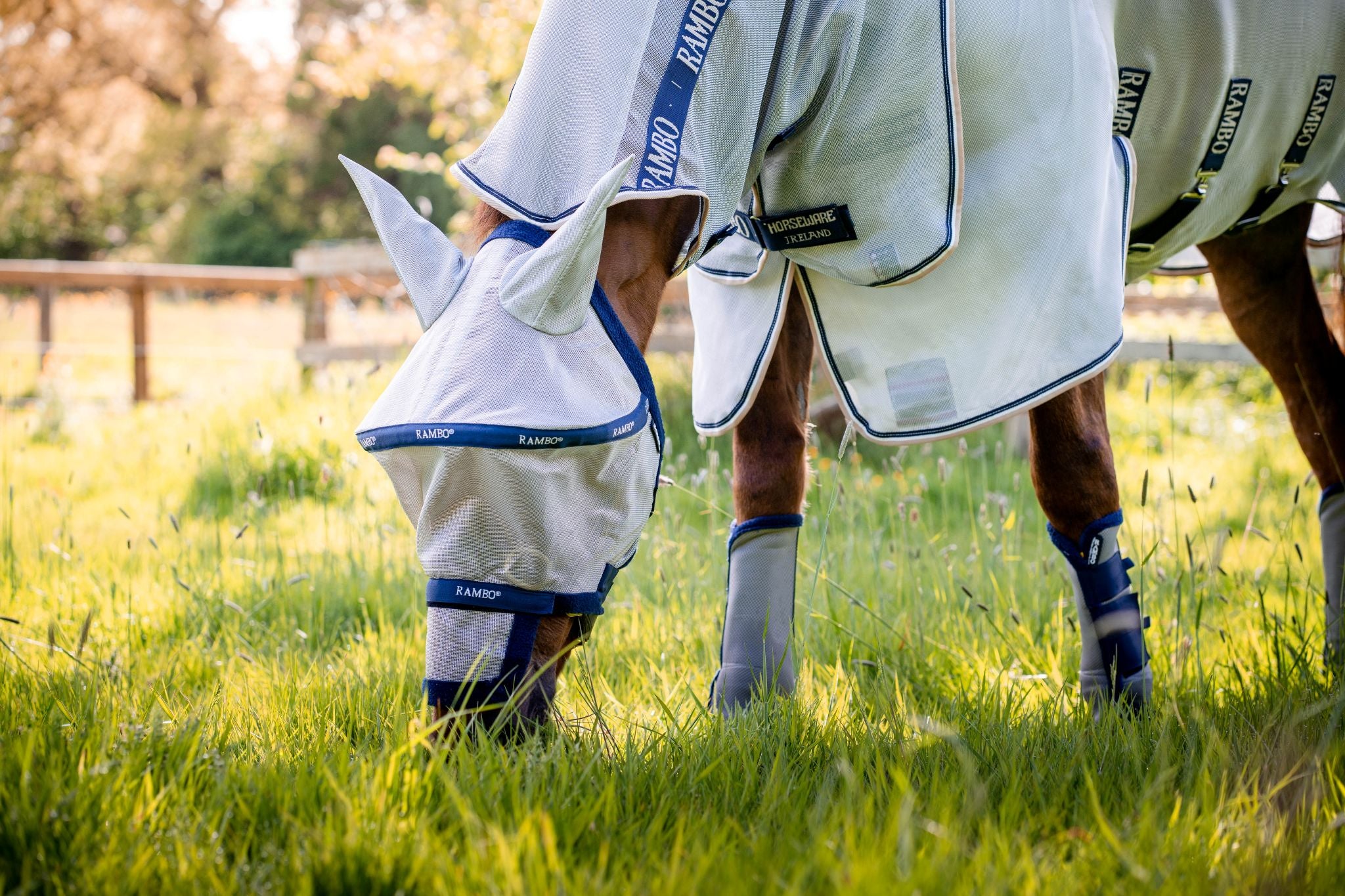 Horseware Rambo Flymask Grey/navy