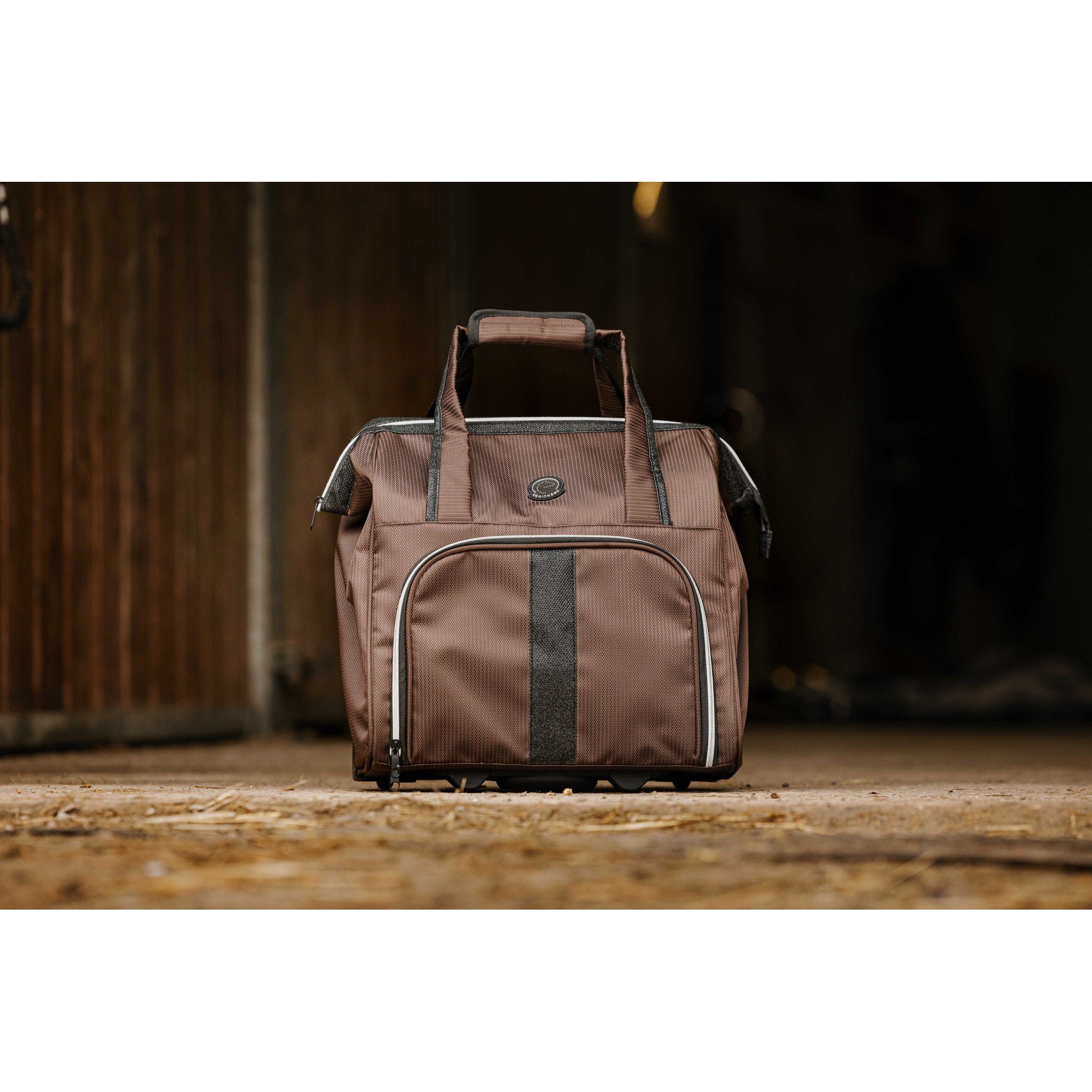 EQUITHÈME Grooming Bag with Wheels Brown 700018004