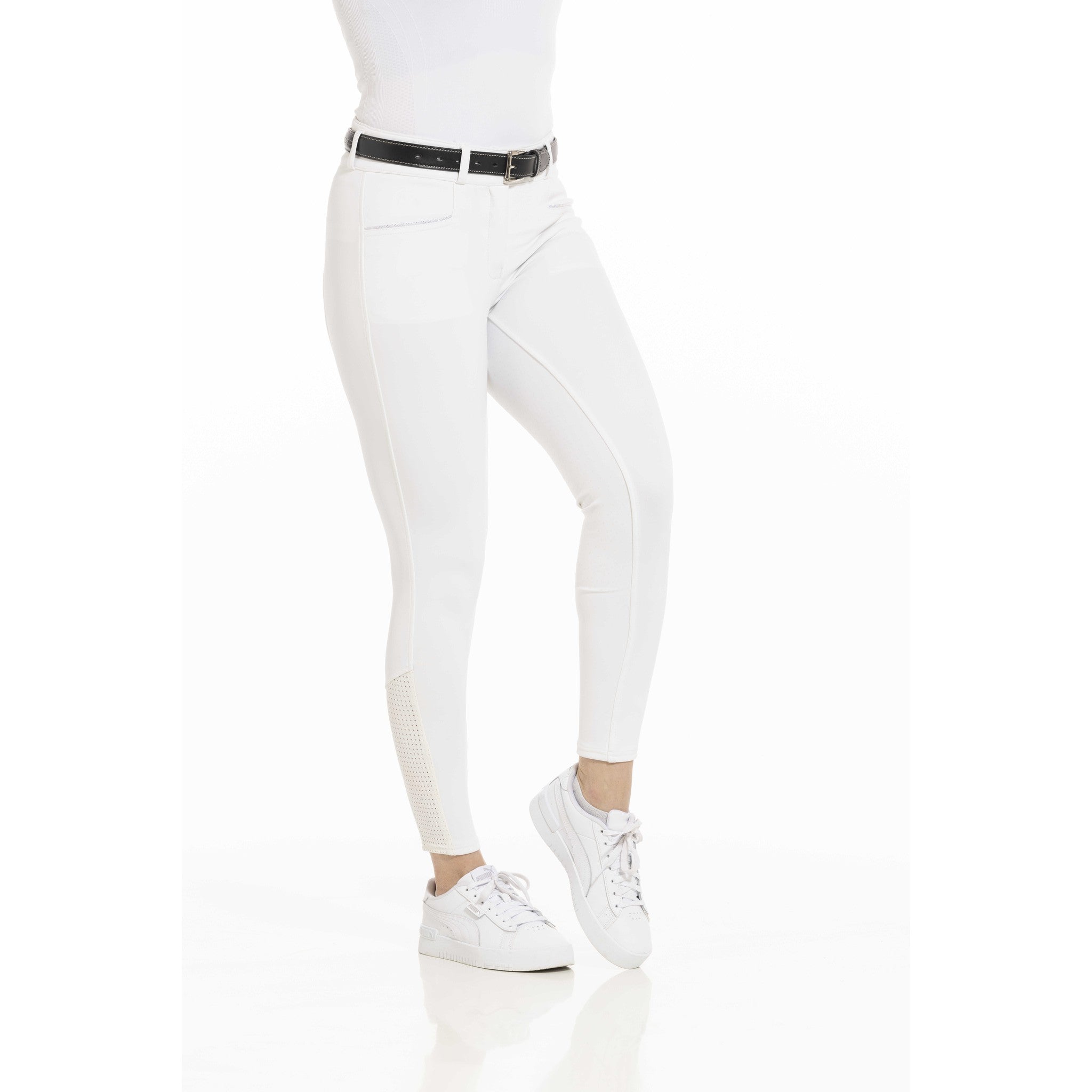 EQUITHÈME Claudine Breeches with silicone full seat - Ladies White 979788036