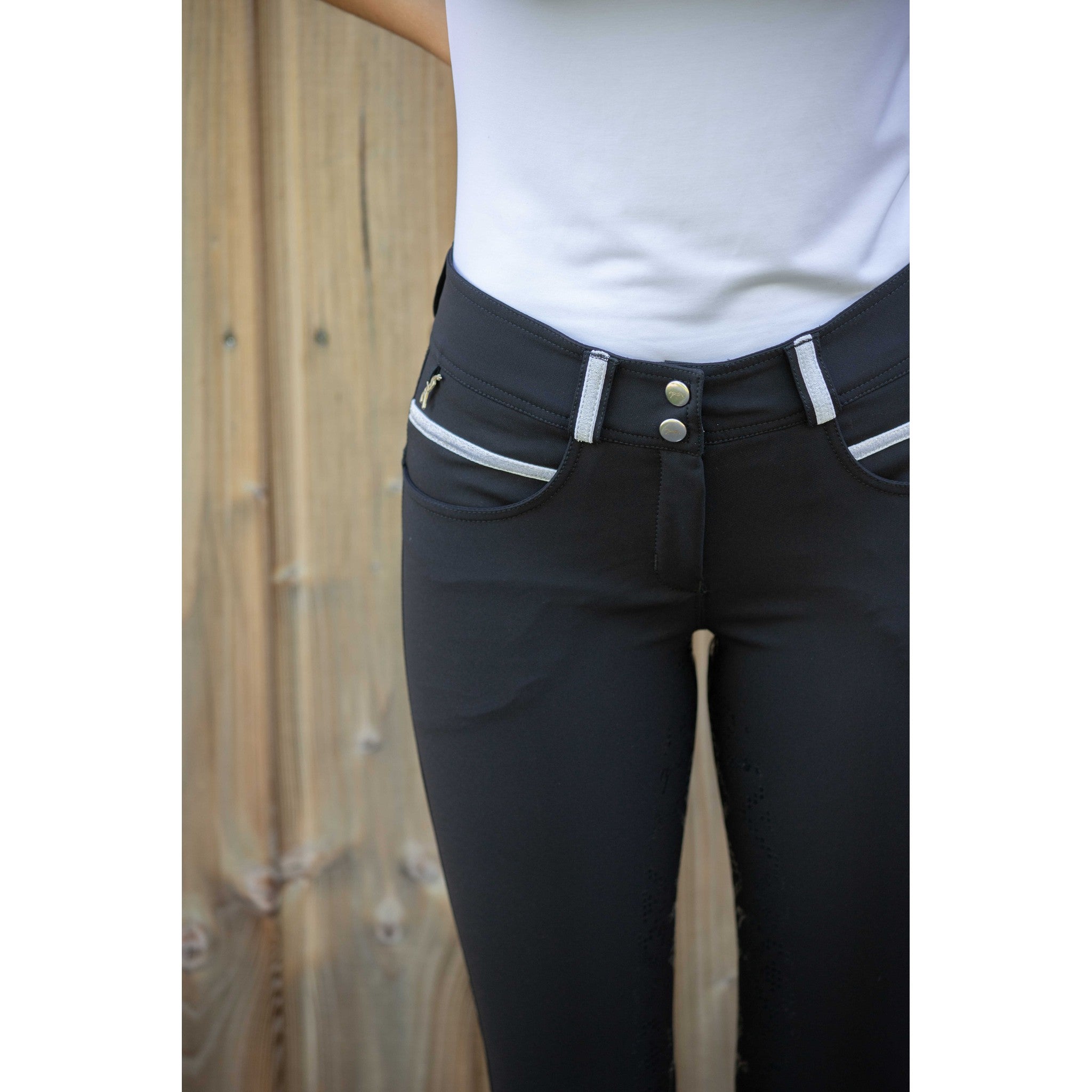 Penelope Fun Pushup Riding Pants with Silicone Full Seat - Women's Black - 979909234_zoom_2