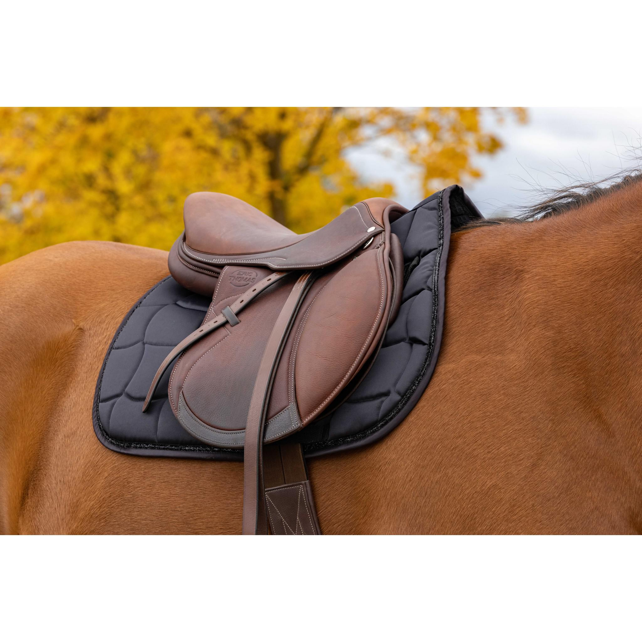 EQUITHÈME Satin Saddle pad - All purpose Black 204432002