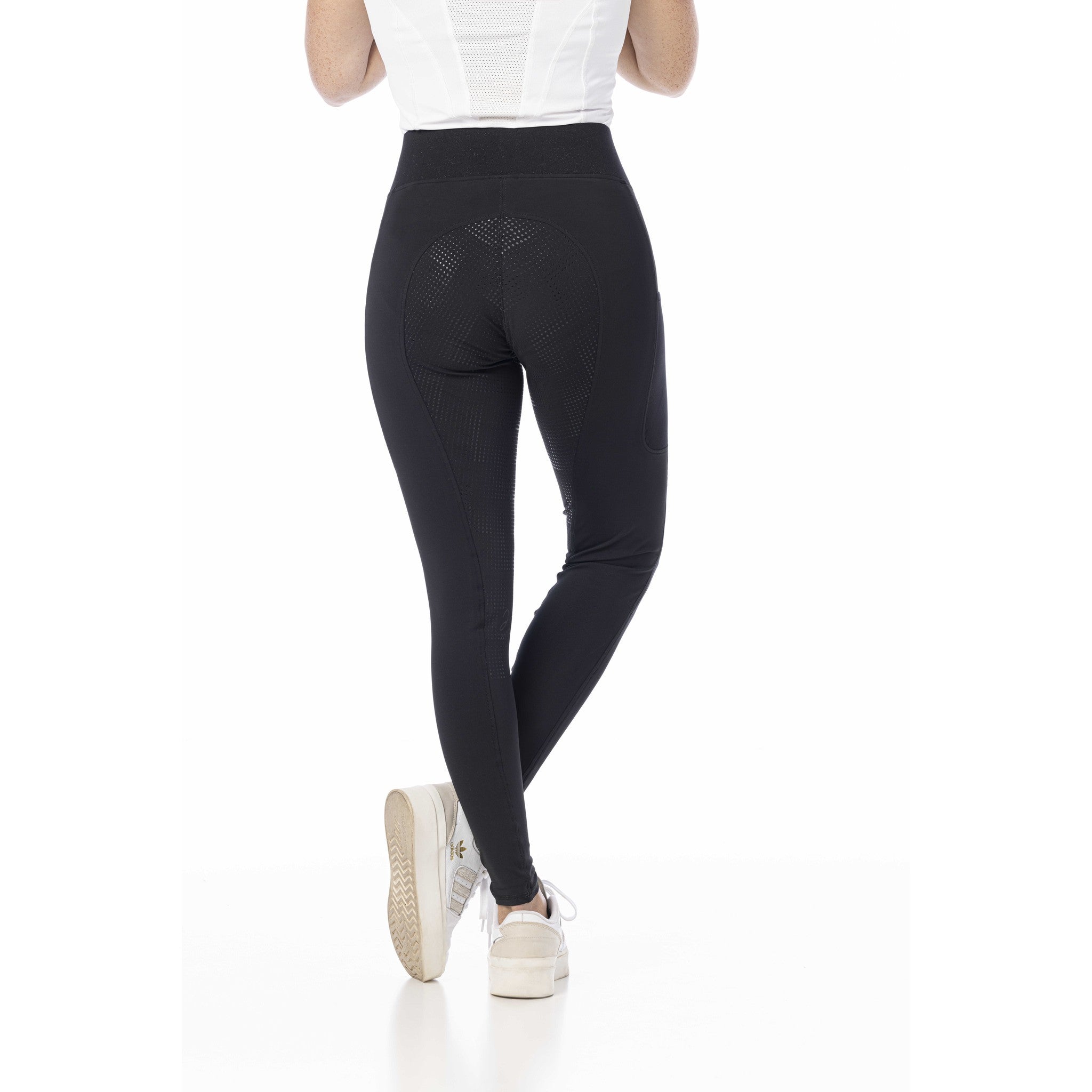 Je t'aime EQUITHÈME Flora seat grip Riding Leggings - Ladies Black 979163236