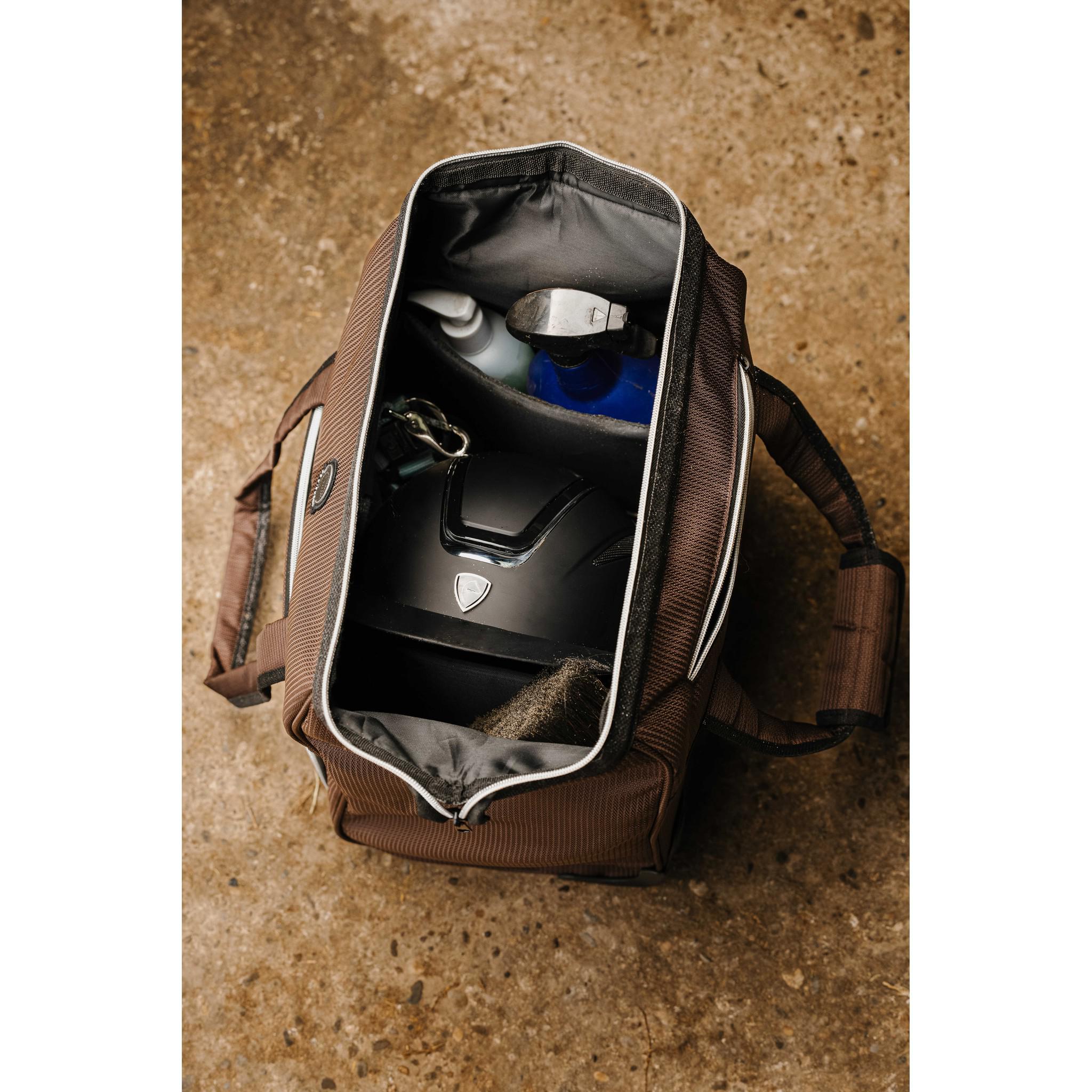 EQUITHÈME Grooming Bag with Wheels Brown 700018004