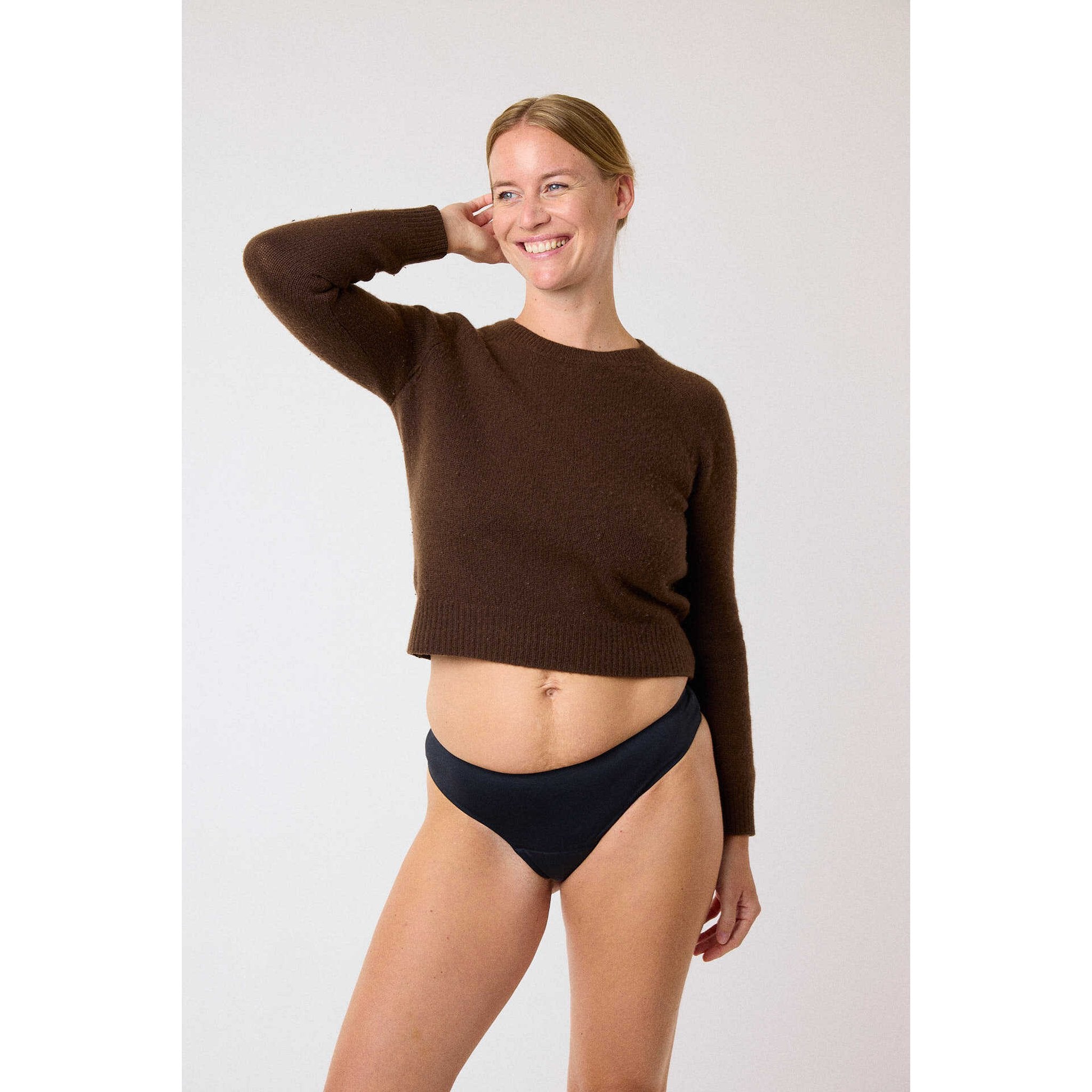 SMOON Aphrodite Light Flow Menstrual Thong - Women Black - 983000022_ambi_1