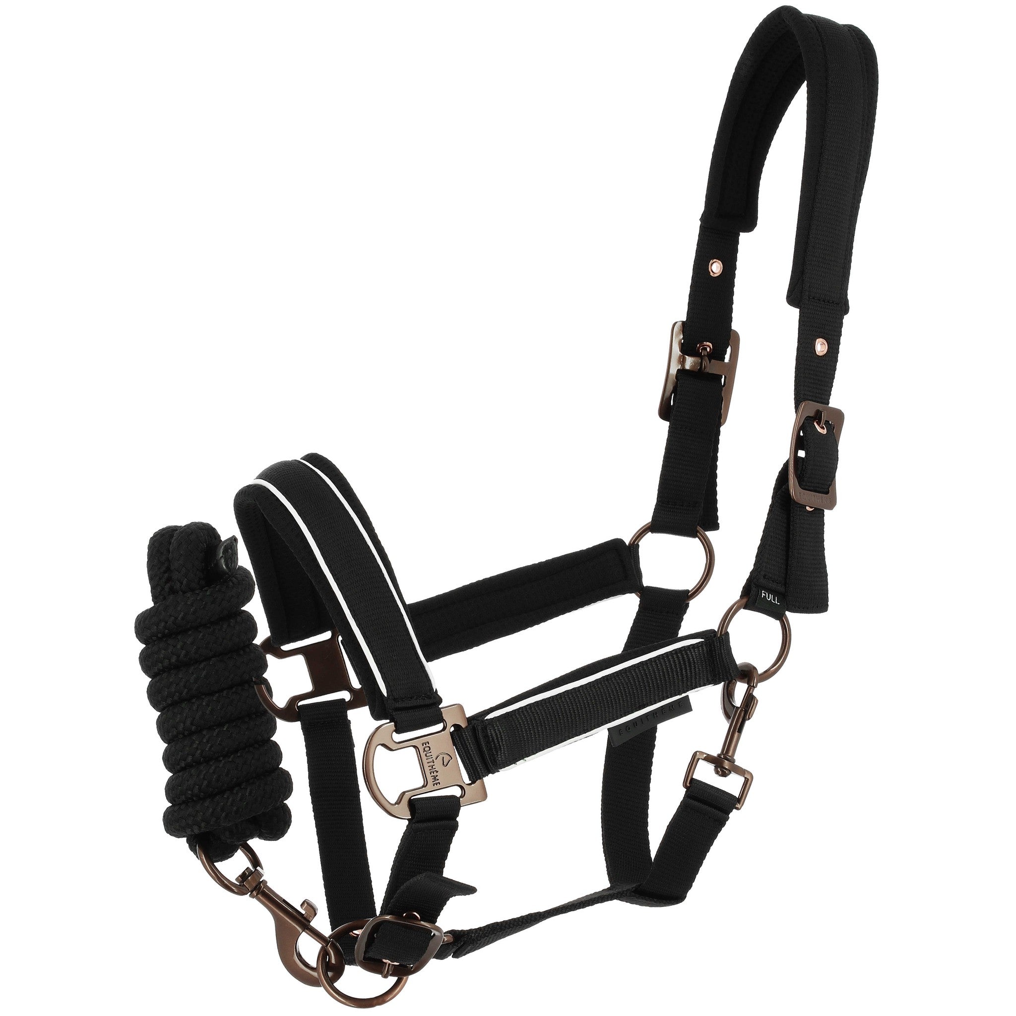 EQUITHEME COCO Halter and Lead Set Black - 510205302_packshot_1