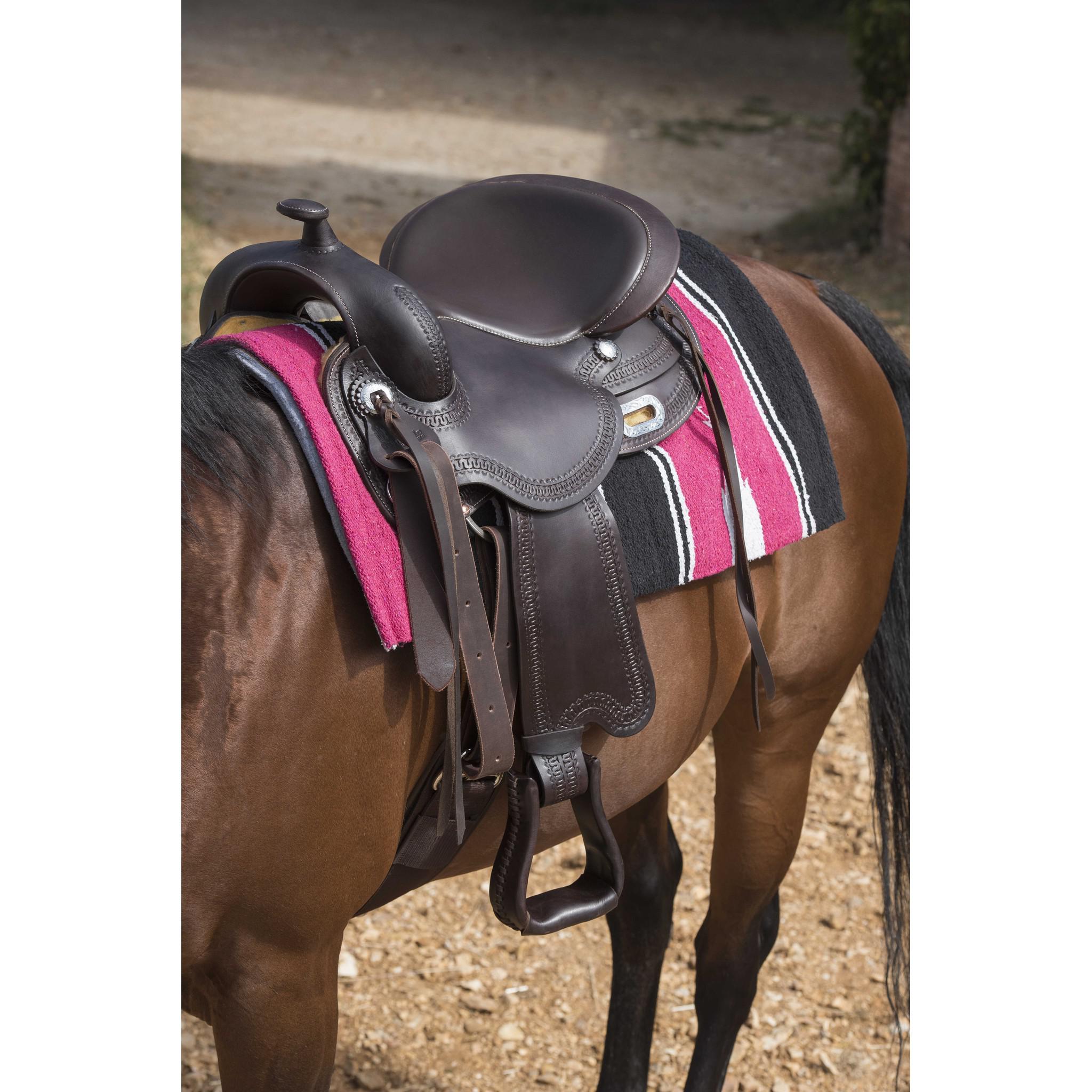 Westride Navajo cotton/acrylic horse pad Pink/black 801091132