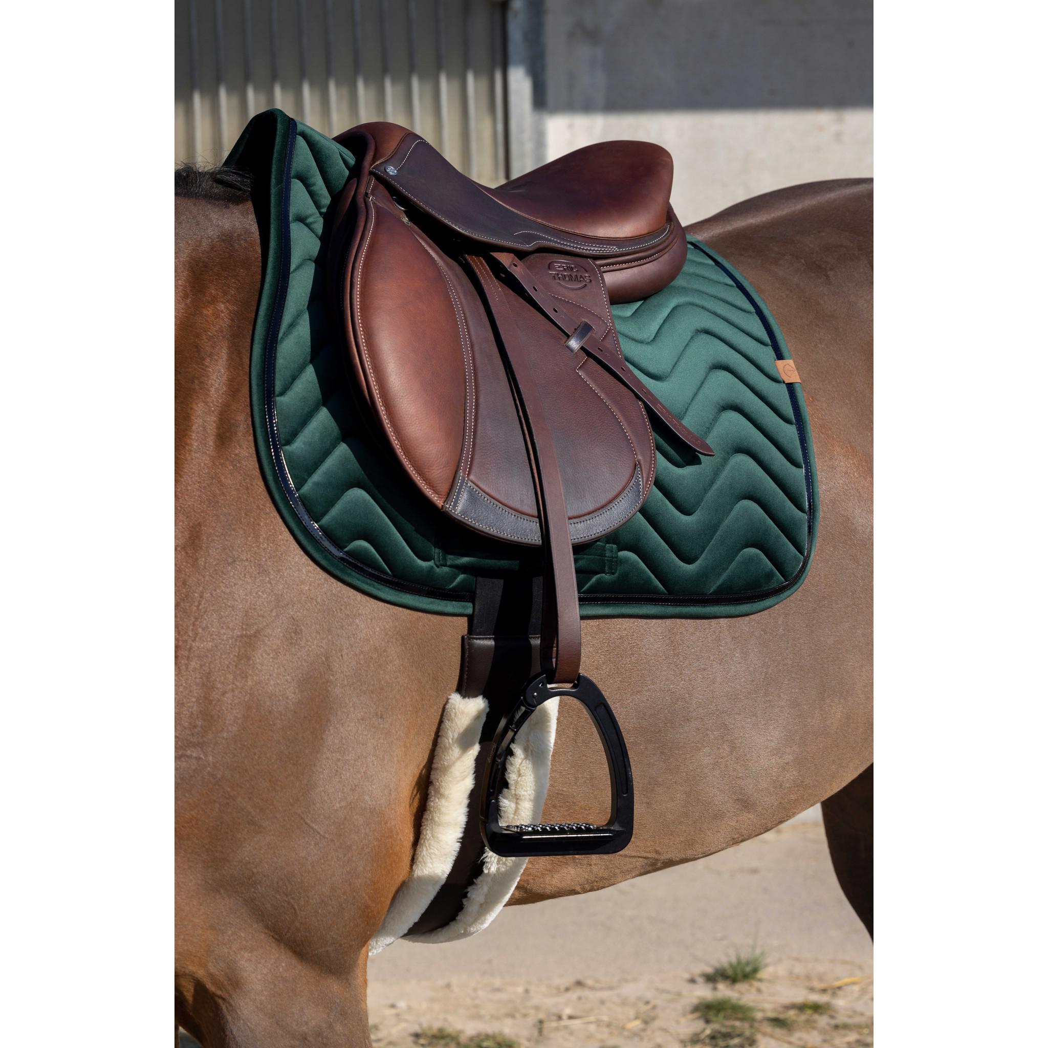 EQUITHÈME Glossy Saddle pad - All purpose Dark green 204761009