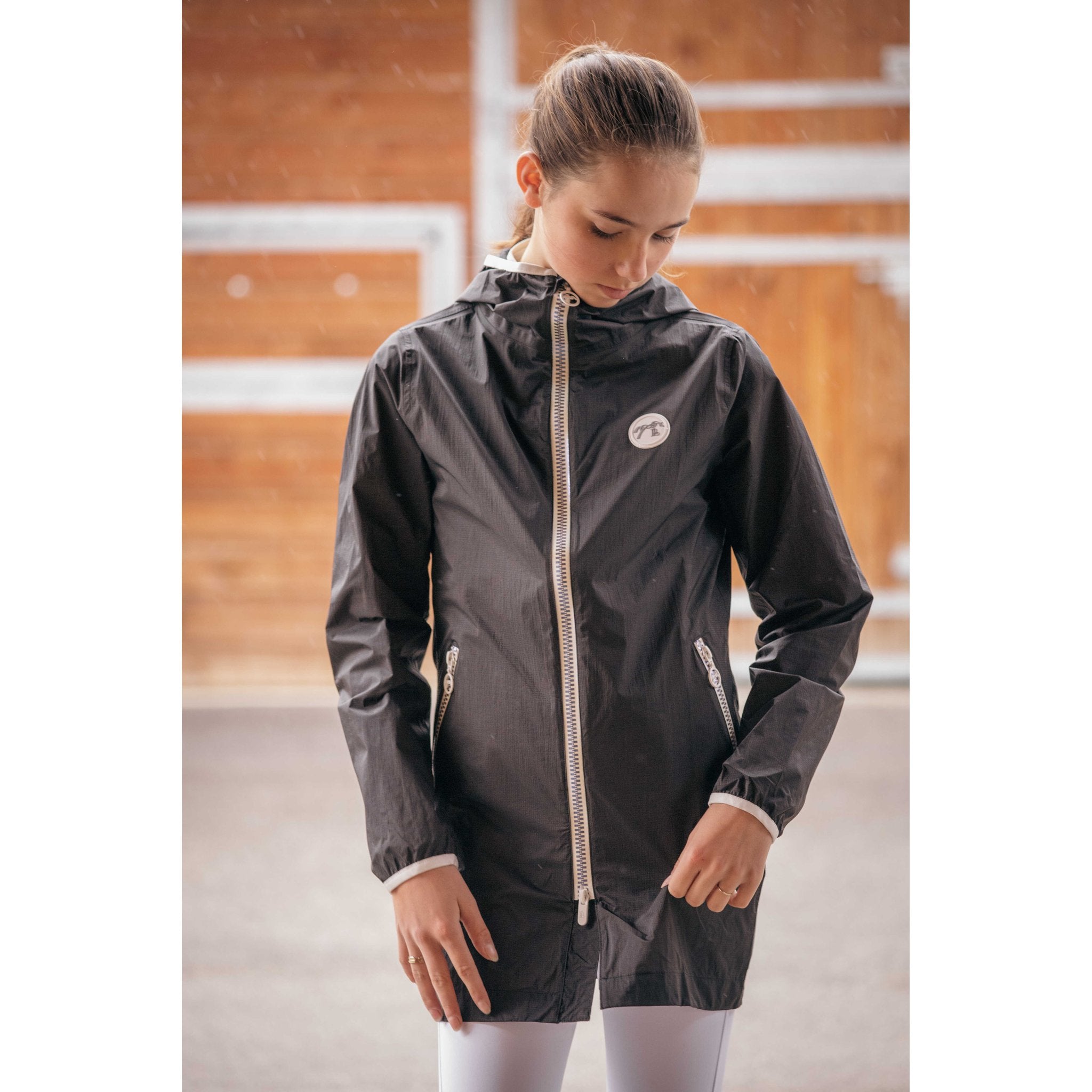 Penelope Fashion Rain Waterproof Jacket - Women's Black - 978911020_ambi_2