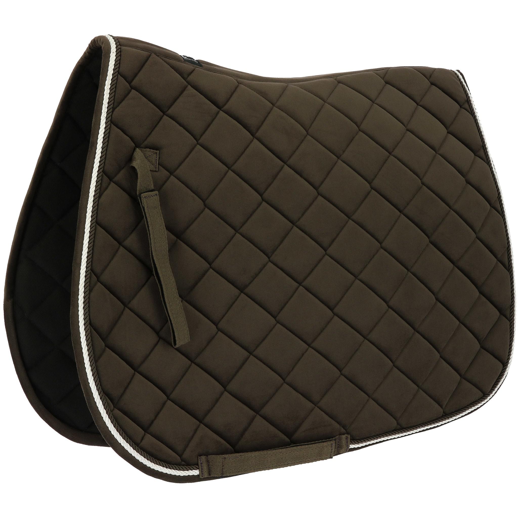 Riding World Velours saddle pad - All purpose chestnut brown 204059004