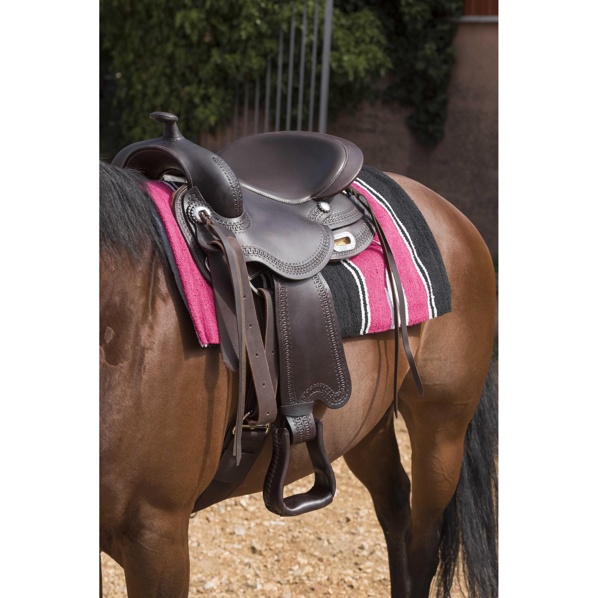 Westride Navajo cotton/acrylic horse pad Pink/black 801091132