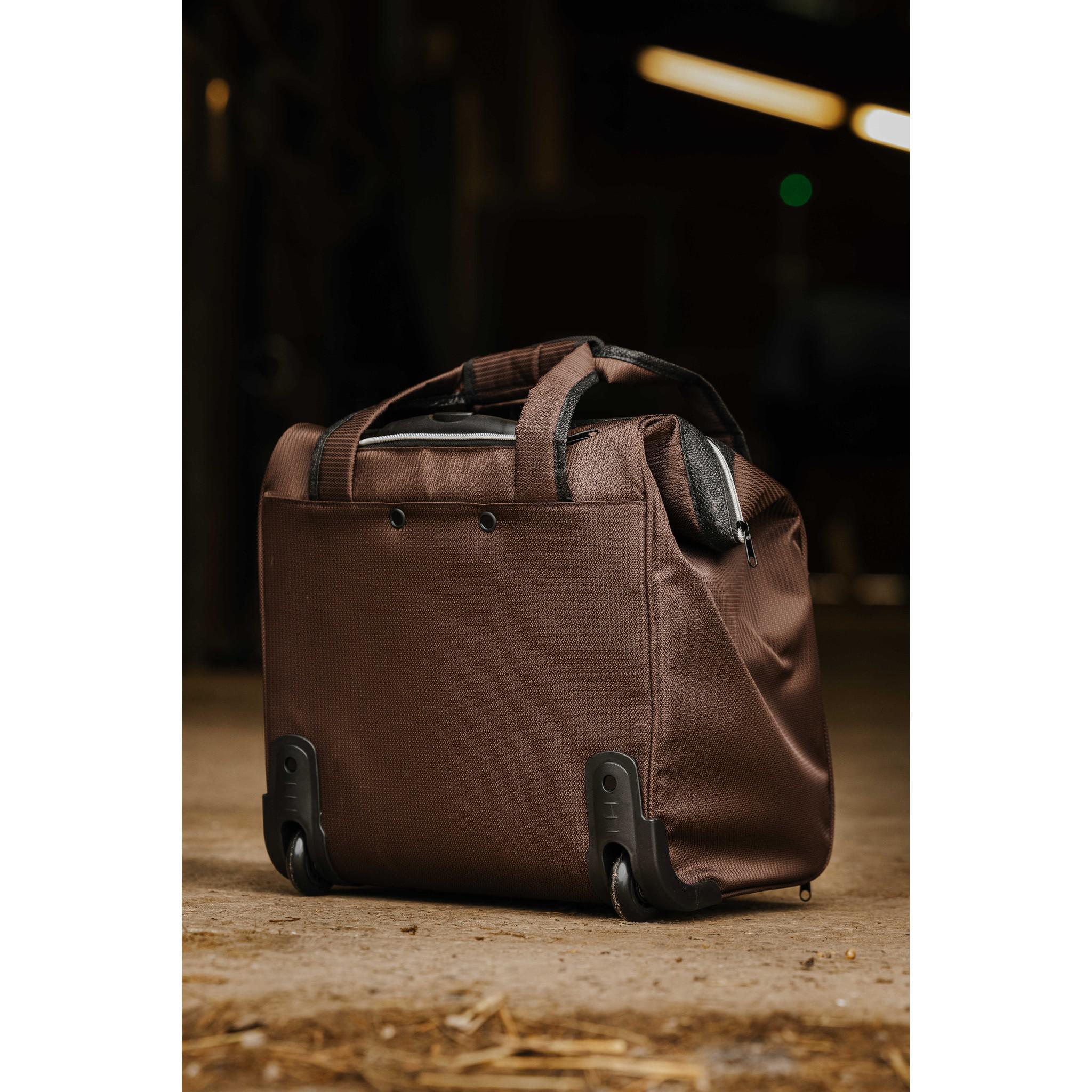 EQUITHÈME Grooming Bag with Wheels Brown 700018004
