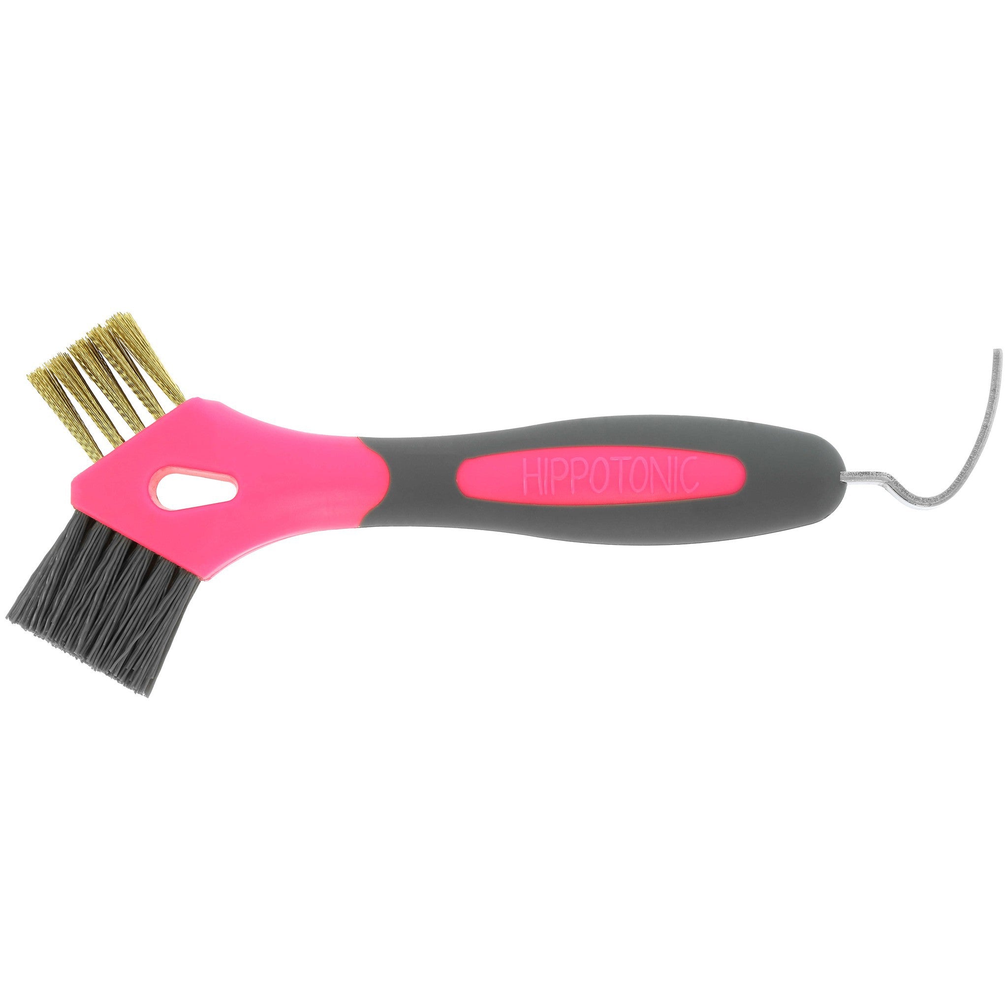 Hippo-Tonic 3-in-1 Metal Brush Hoof Pick Pink 700143023