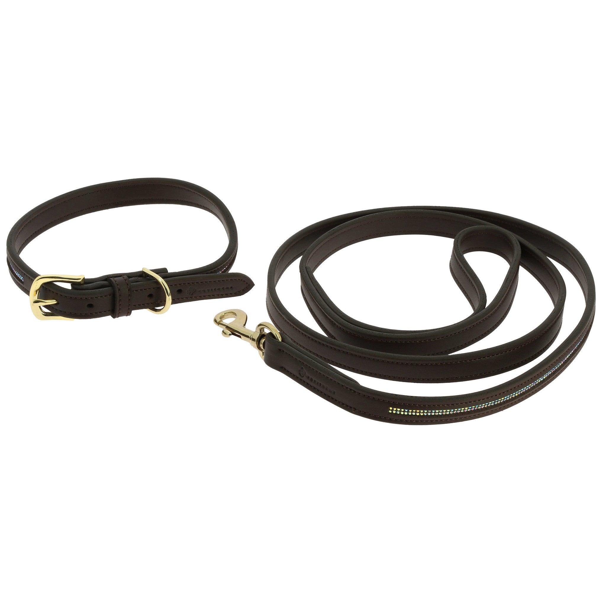 EQUITHÈME Max Collar + Leash Set chestnut brown 409050450