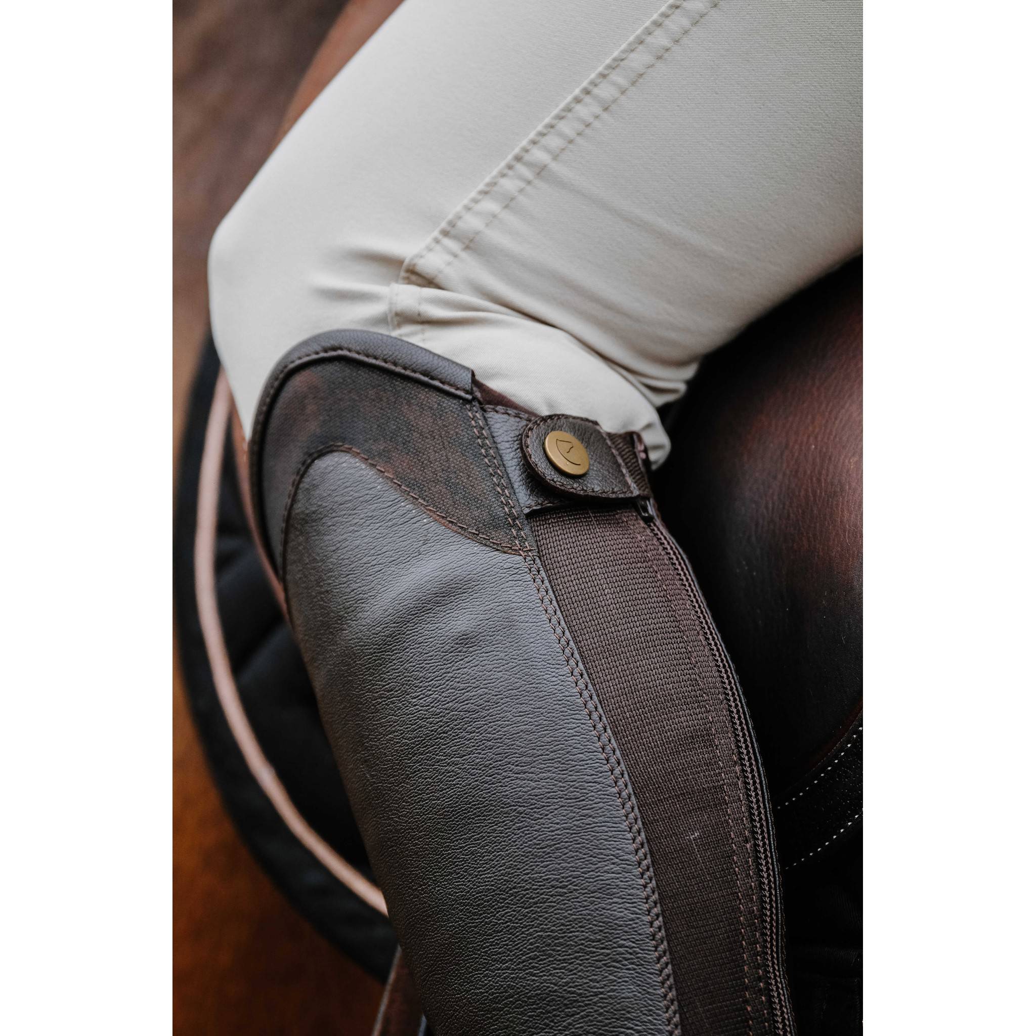 EQUITHÈME Sparkly Half Chaps - Adult Brown 913220403