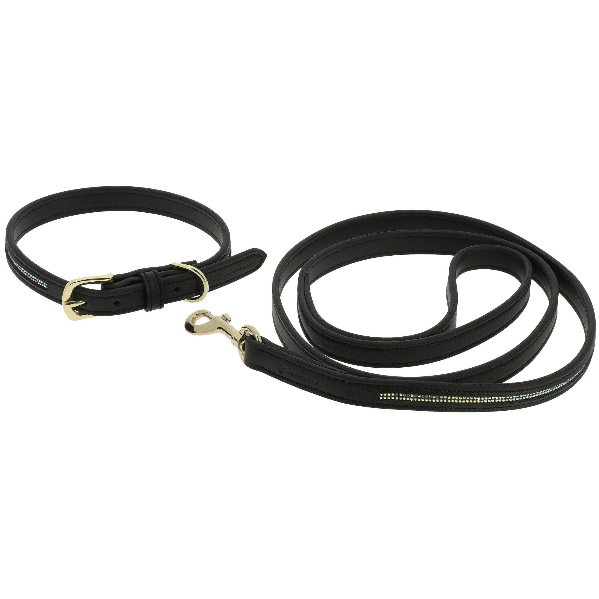 EQUITHÈME Max Collar + Leash Set Black 409050250
