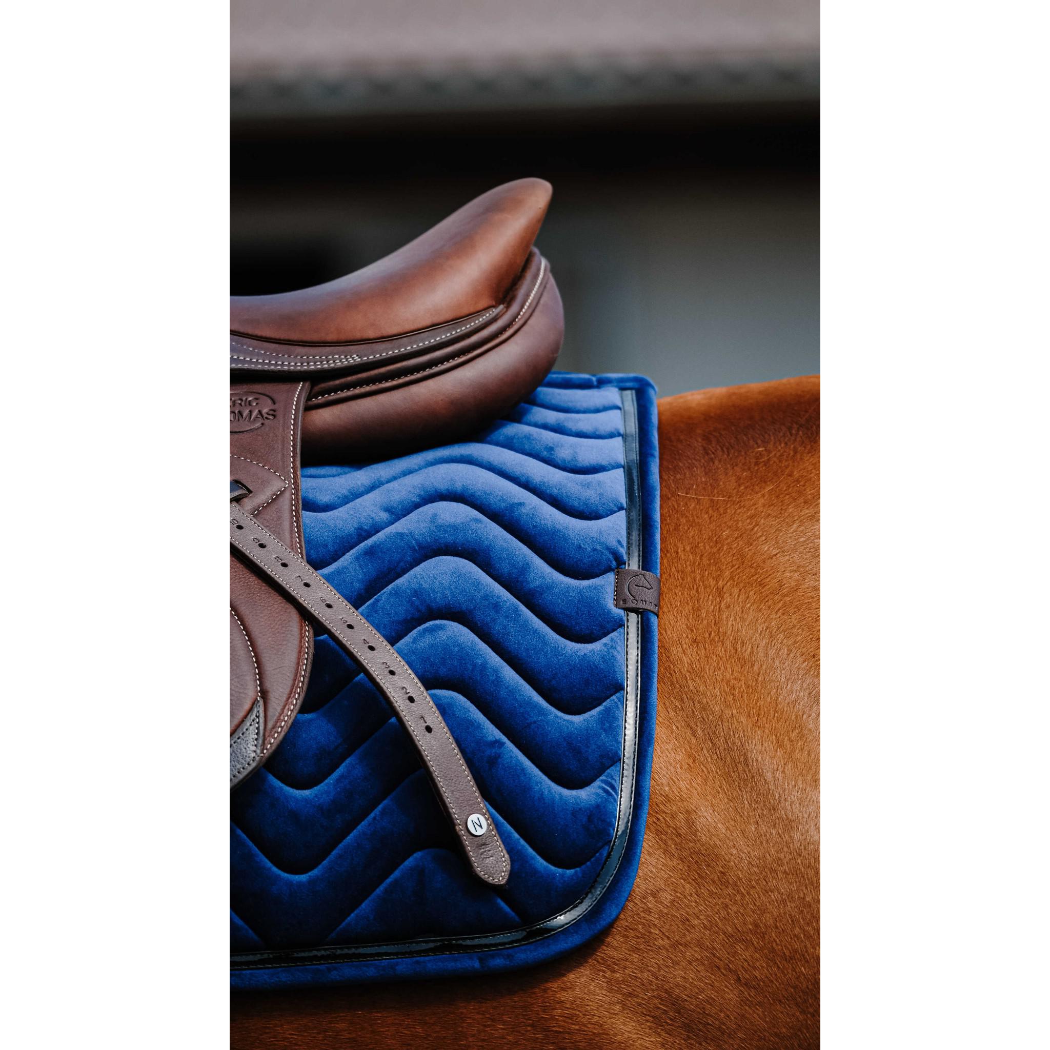 EQUITHÈME Glossy Saddle pad - All purpose Navy blue 204761007