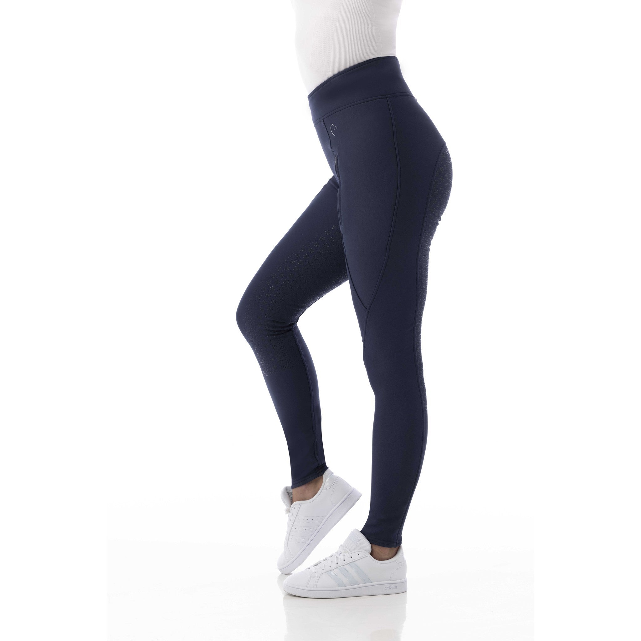 EQUITHÈME Dolomyt softshell Leggings full silicone - Ladies Navy blue 979143736