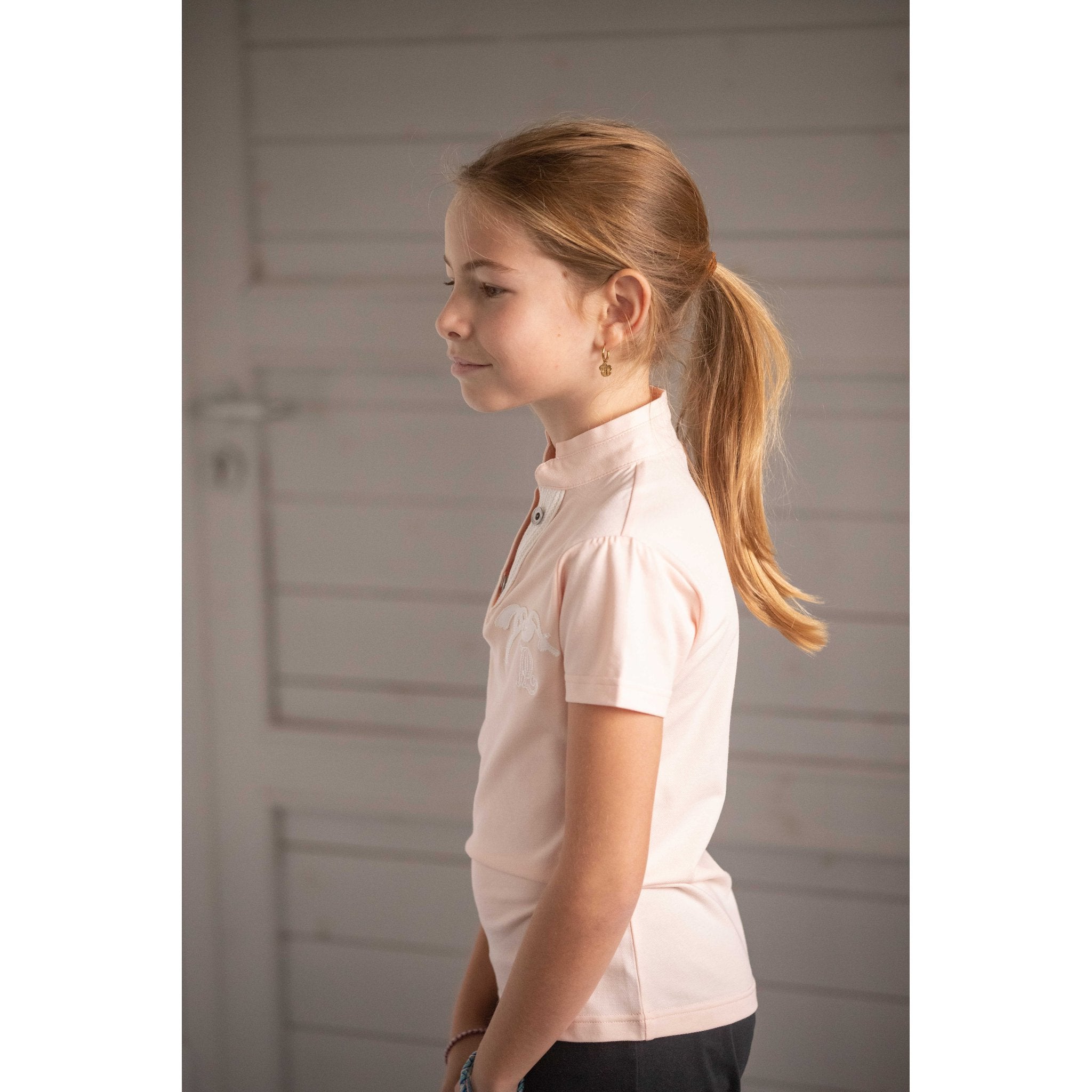 Eden by Pénélope Victorine Polo Shirt - Kids Beige/pink - 980407510_ambi_5