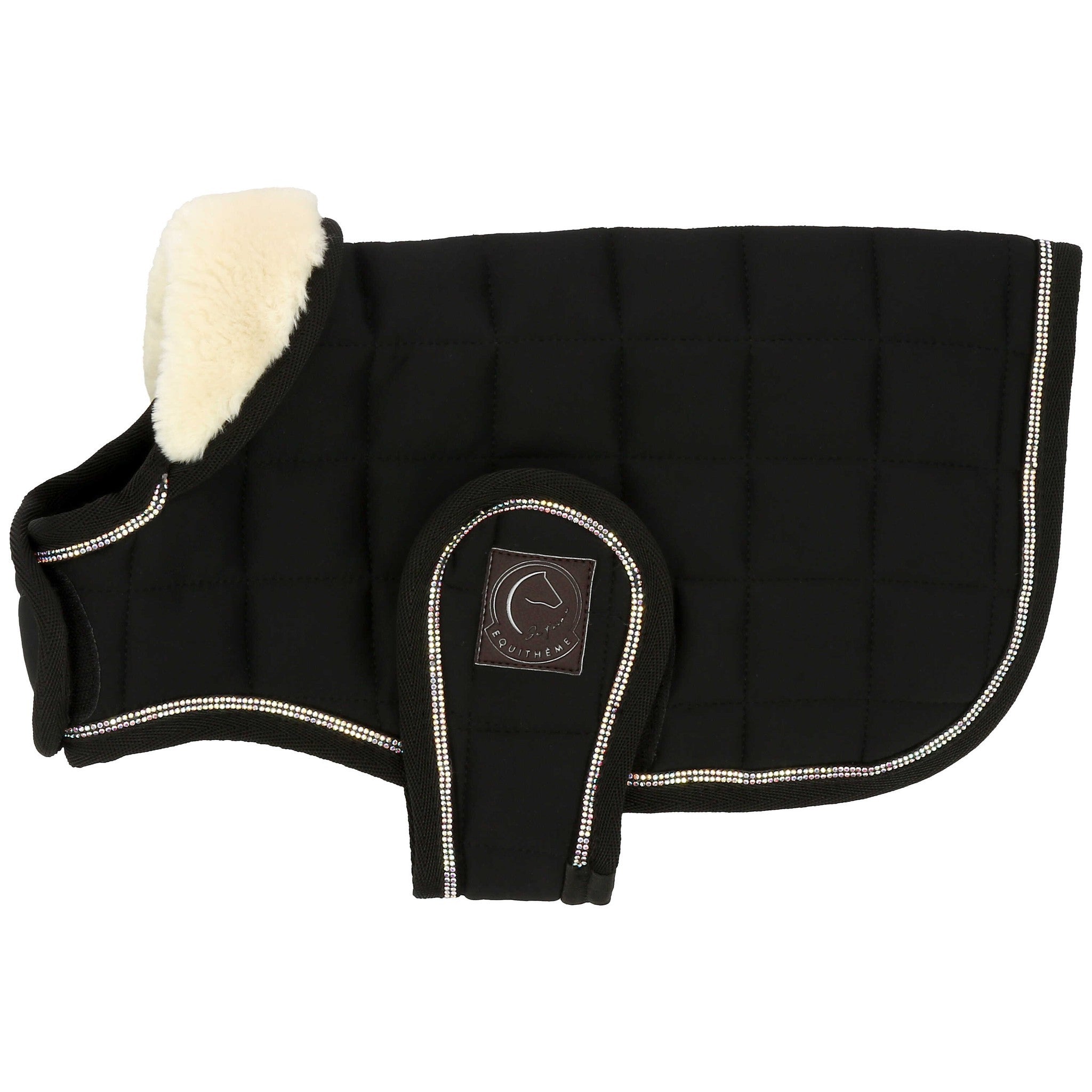 Je t'aime EQUITHÈME Velours dog rug Black 409037230