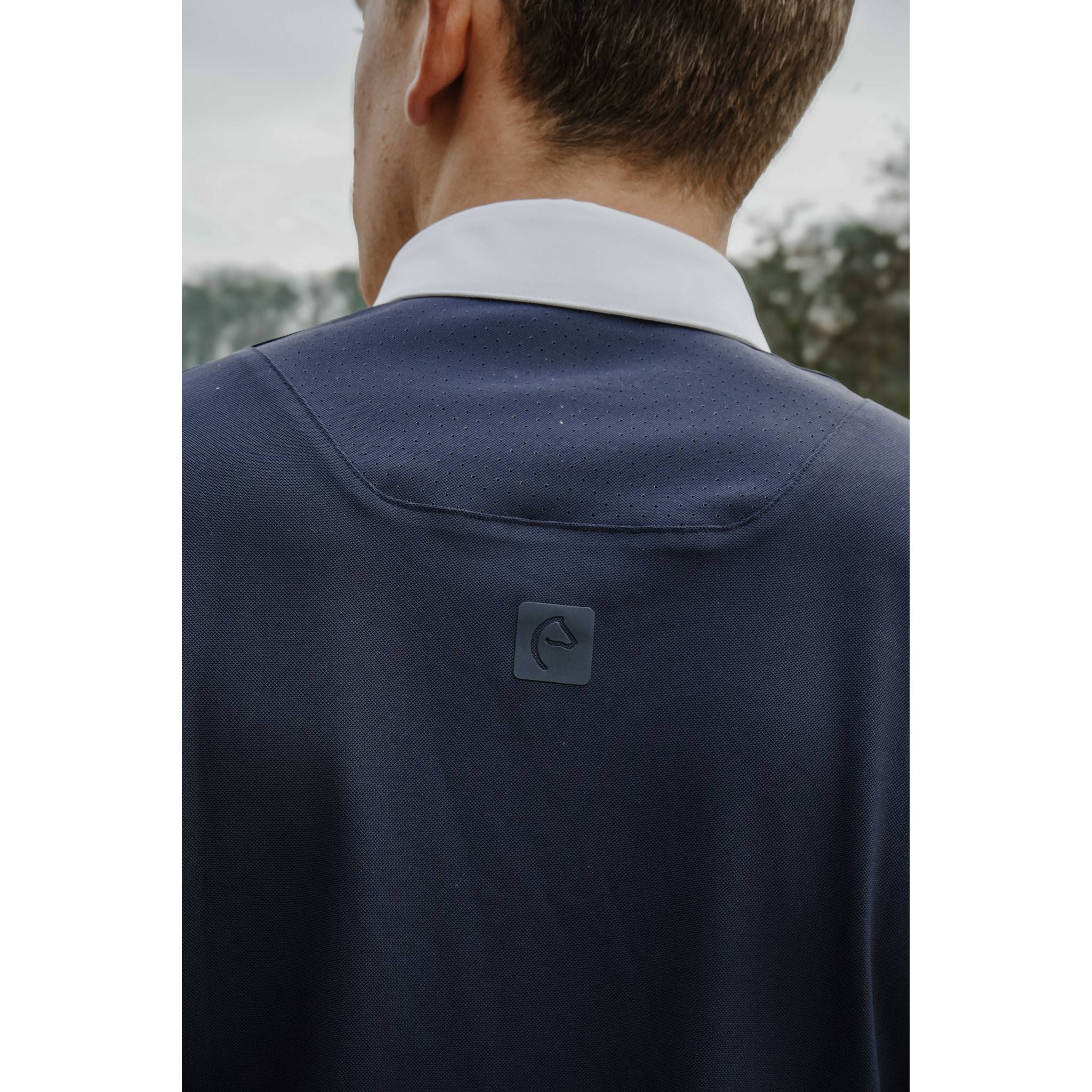 EQUITHÈME Adrien Long Sleeve Competition Polo Navy blue - 962115072_ambi_3
